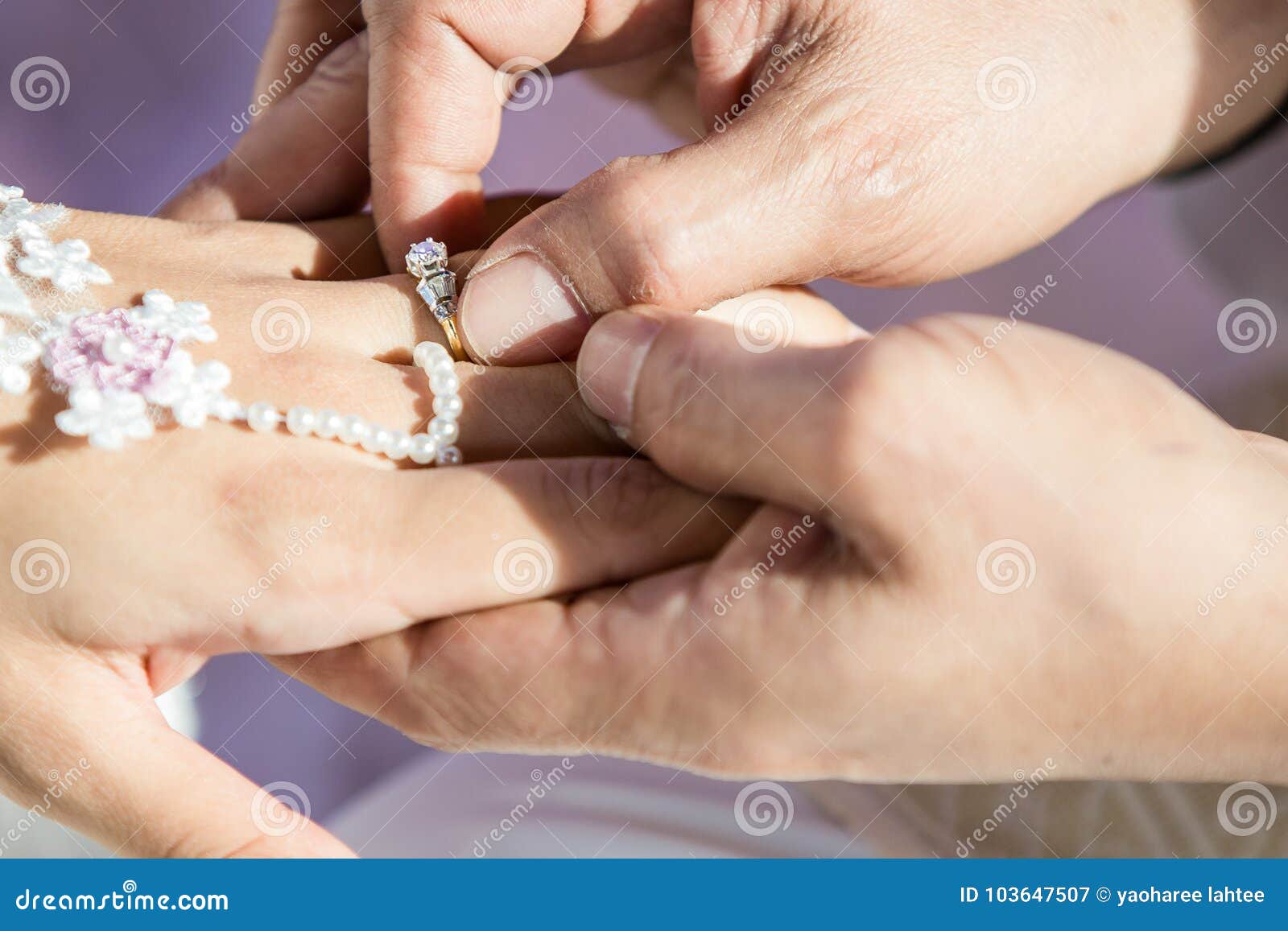 Muslim Groom Wears the Ring Bride Stock Image Image of family, adult 103647507