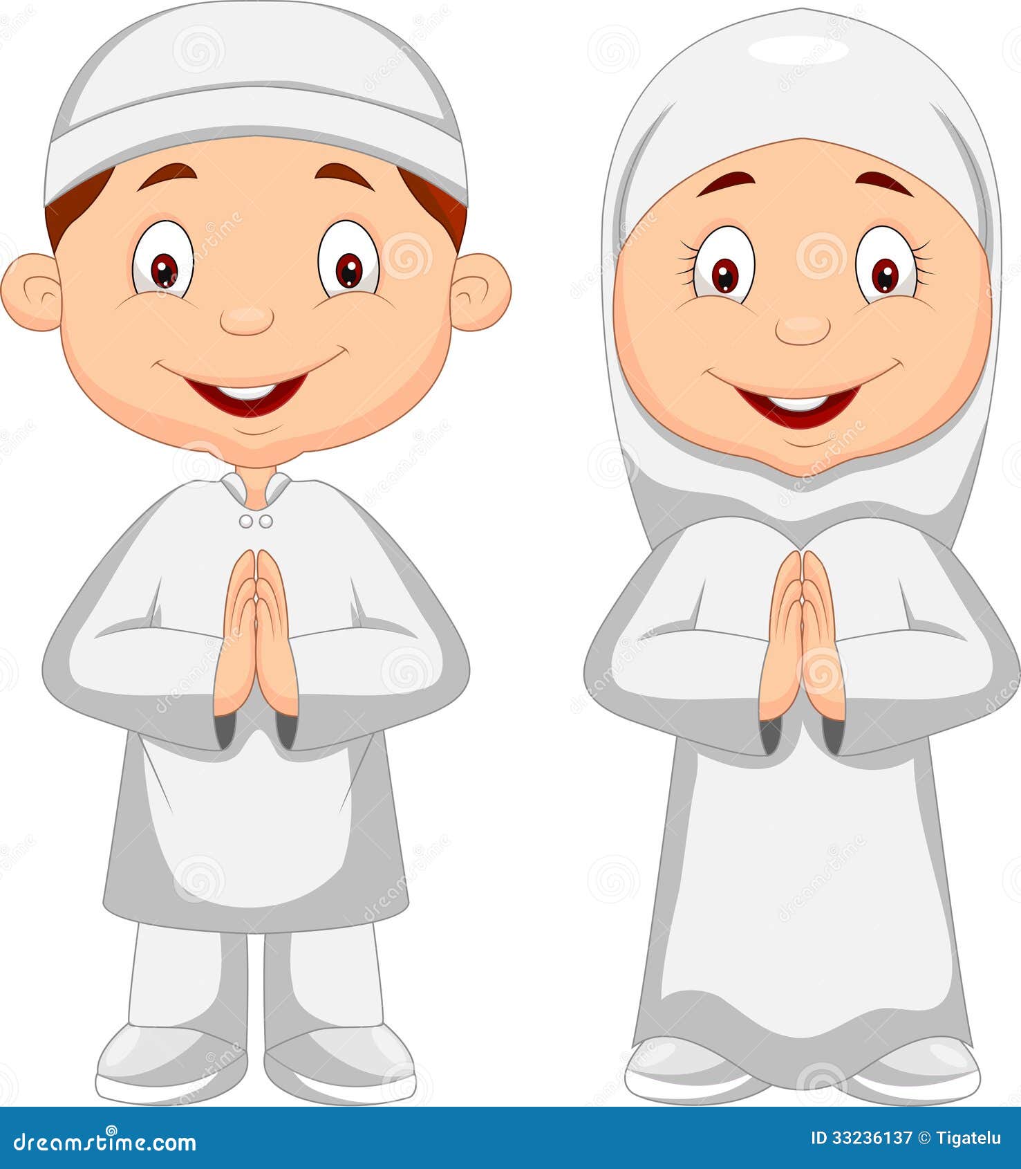 Muslim Kid Cartoon Stock Vector Illustration Of Belief 33236137