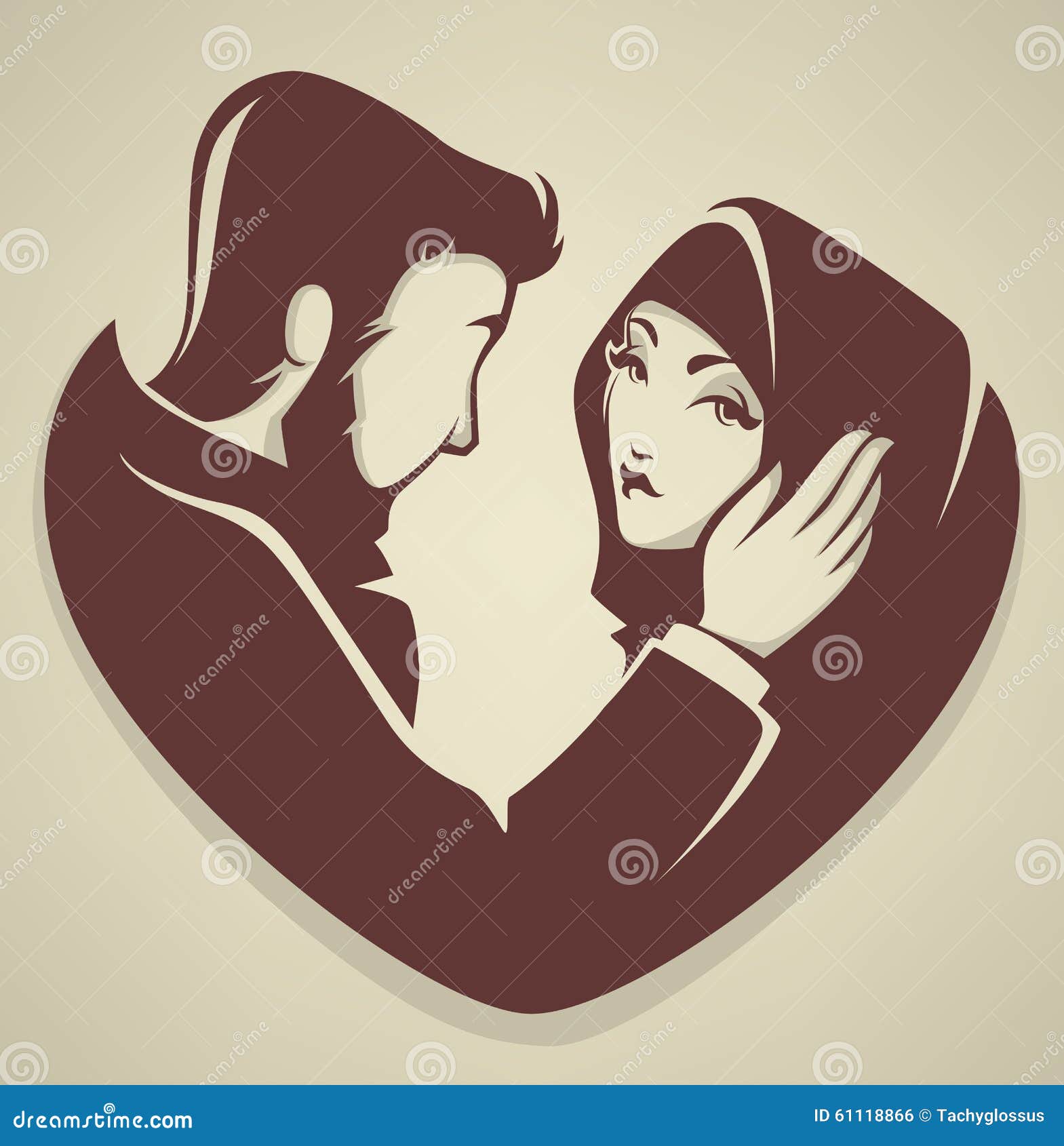 Muslim love stock vector. Illustration of fashion, female 