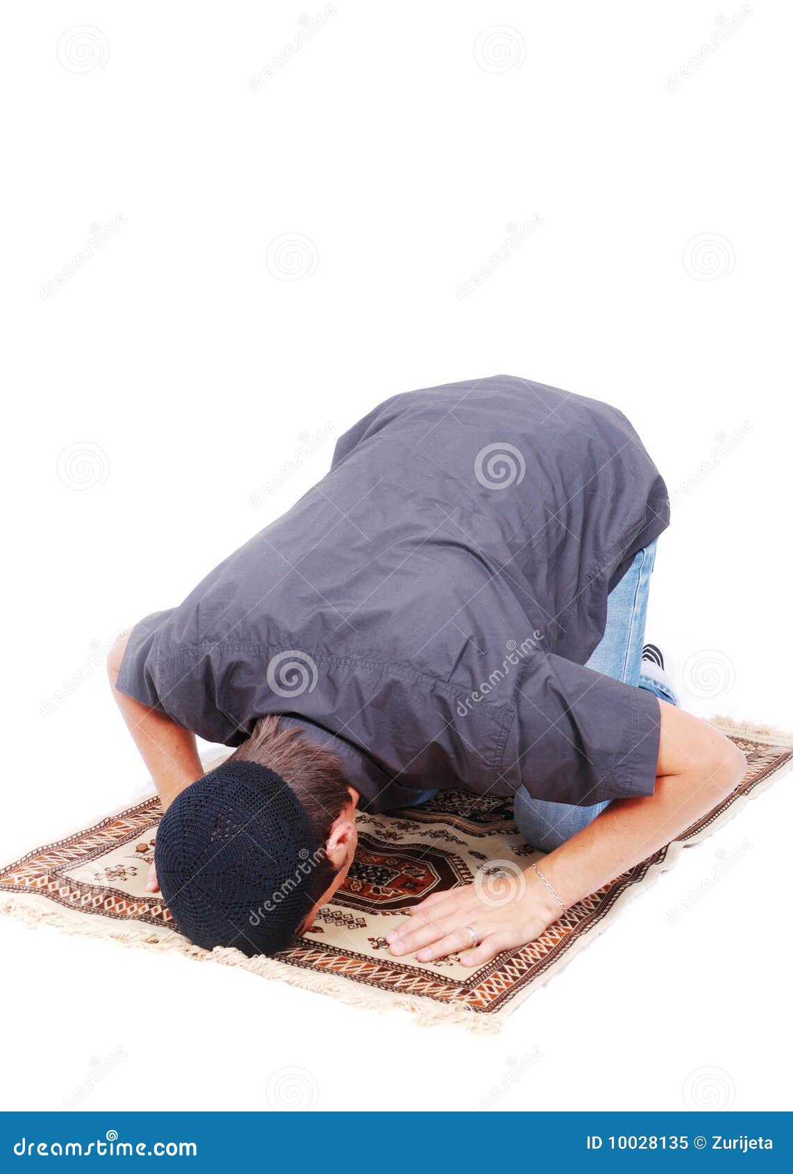 Muslim Man is Praying on Traditional Way Stock Image - Image of love,  communication: 10028135