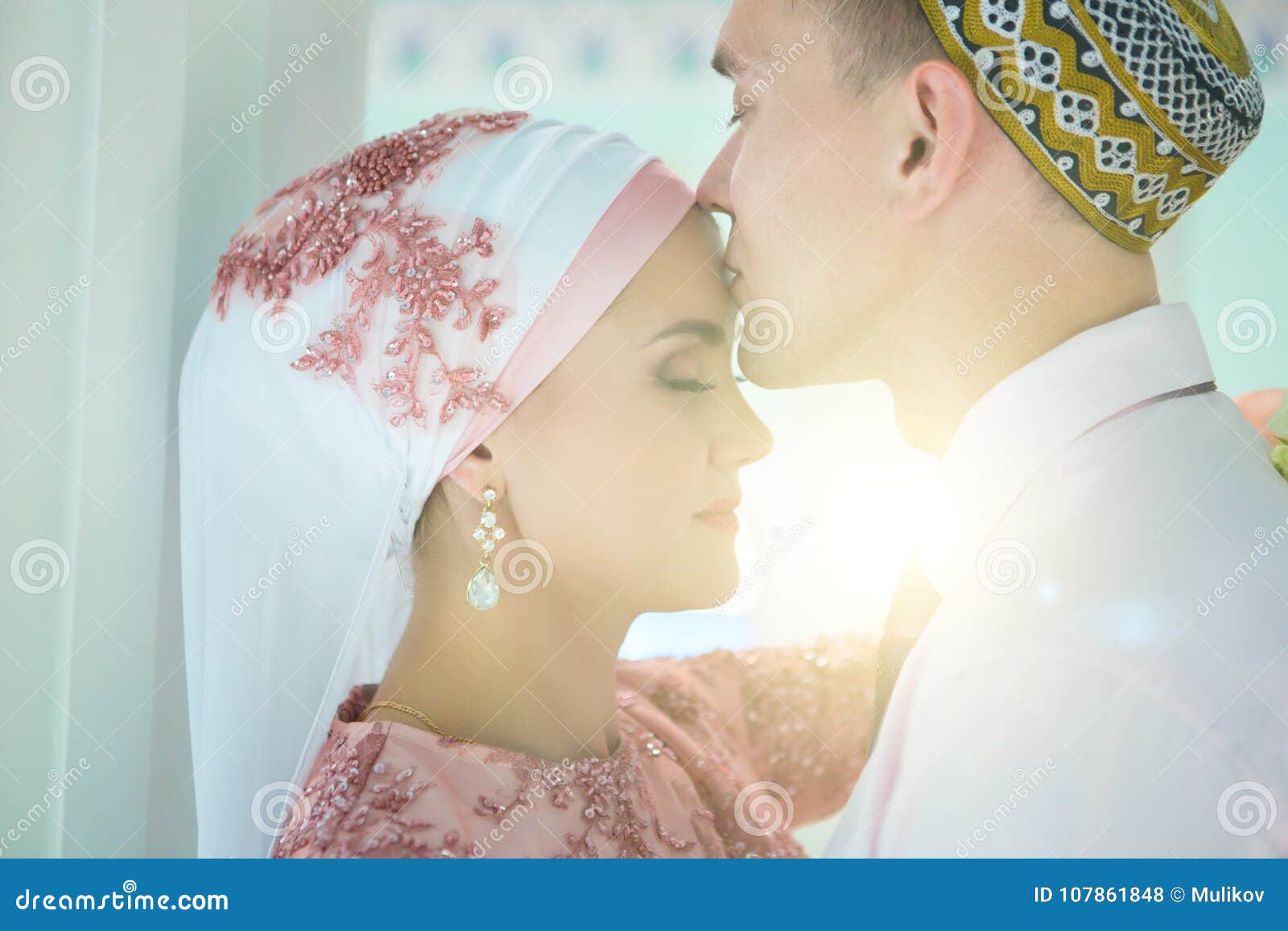 Muslim Wedding of a Couple in the Mosque. Nikah Stock Photo ...