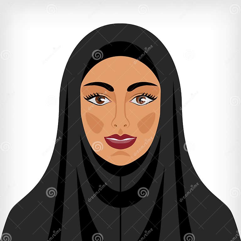 Muslim Woman In Chador Stock Vector Illustration Of Pretty 76641906