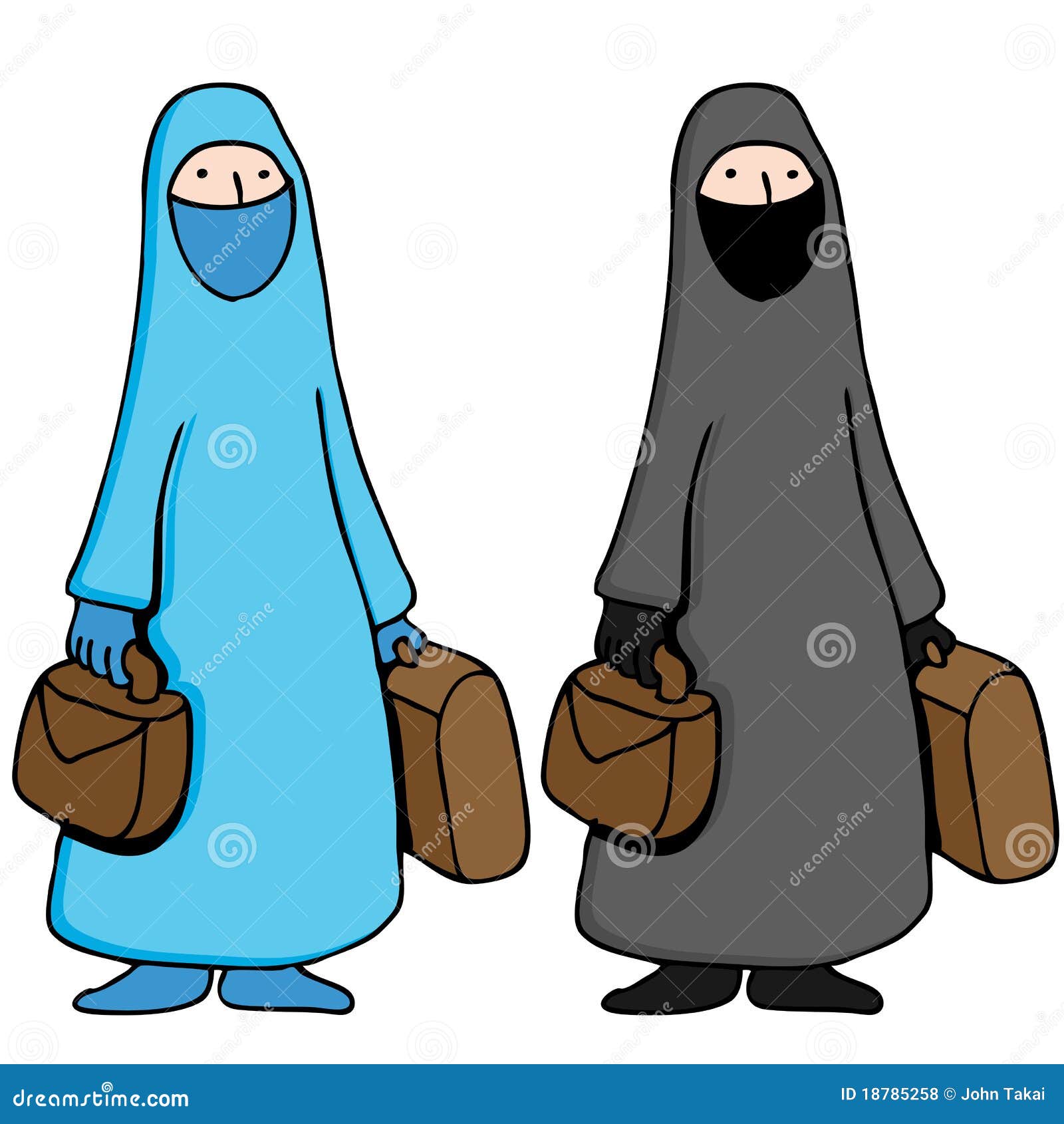 Muslim Woman Wearing Burka stock vector. Illustration of wearing - 18785258