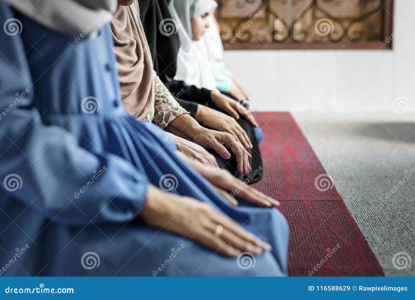 Muslim Women Praying in the Mosque during Ramadan Stock Image Image