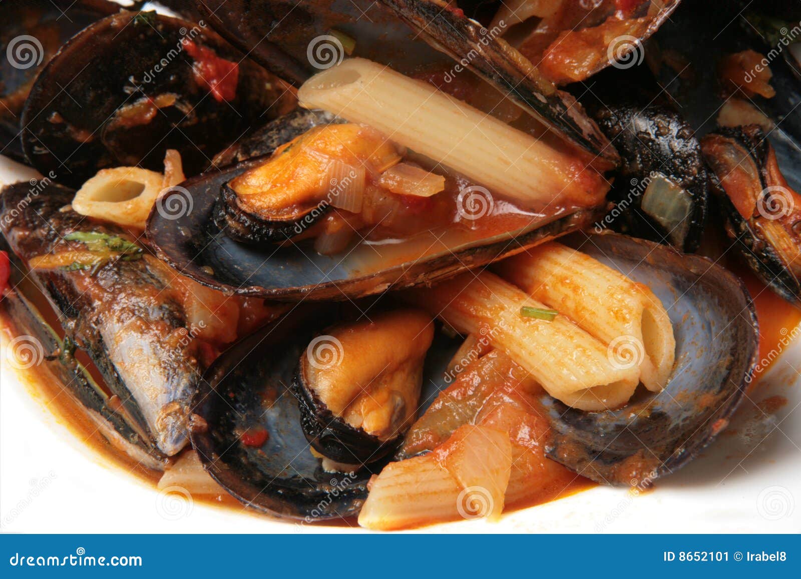 Mussel soup with pasta stock image. Image of parsley, dining 8652101