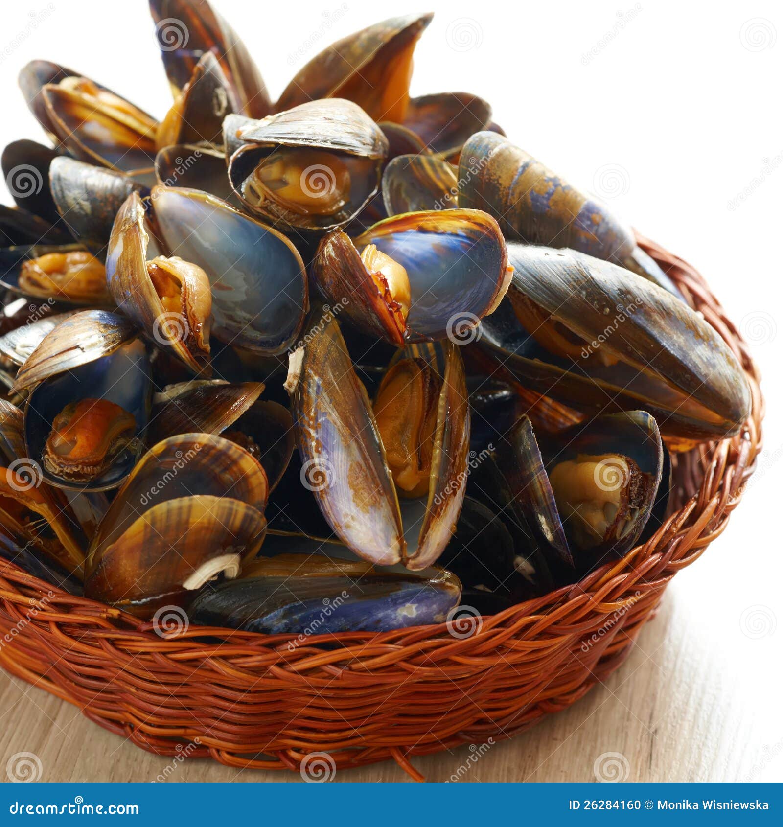Mussels in basket stock photo. Image of mediterranean 26284160