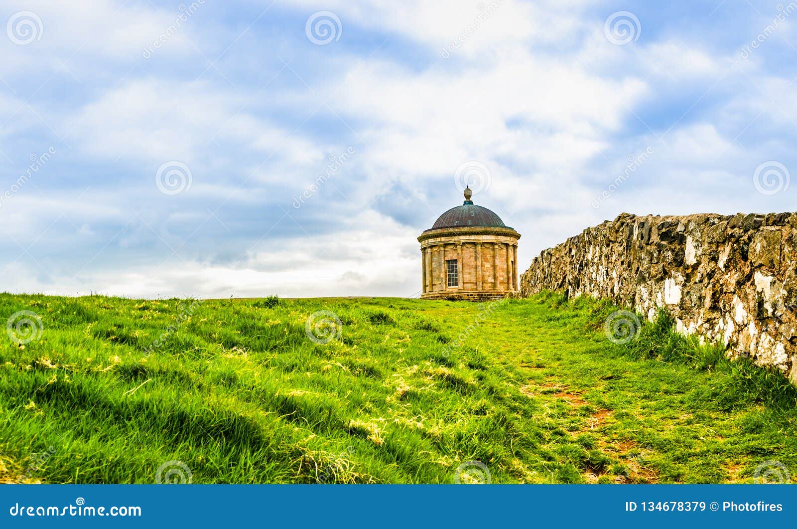 Mussenden Temple, Northern Ireland, Atlantic Ocean Coastline Editorial Stock Image - Image of