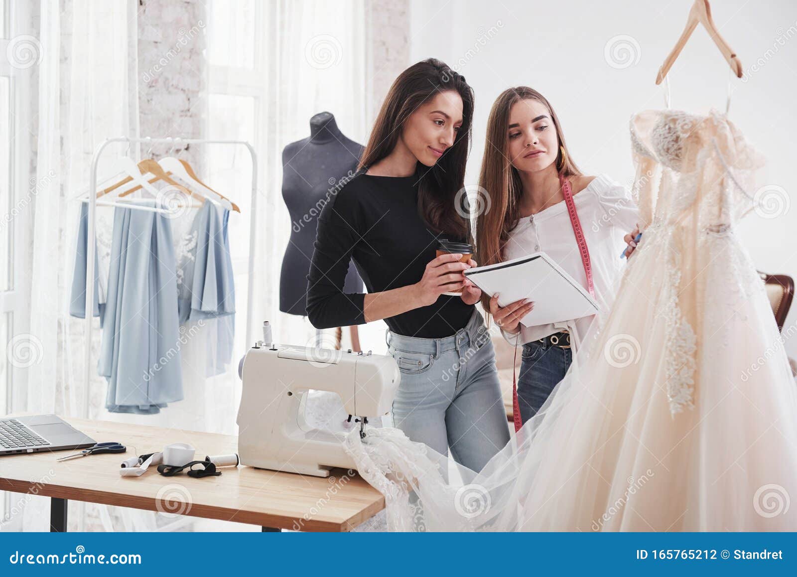 Must Be Perfect for the Bride. the Process of Fitting the Dress in the