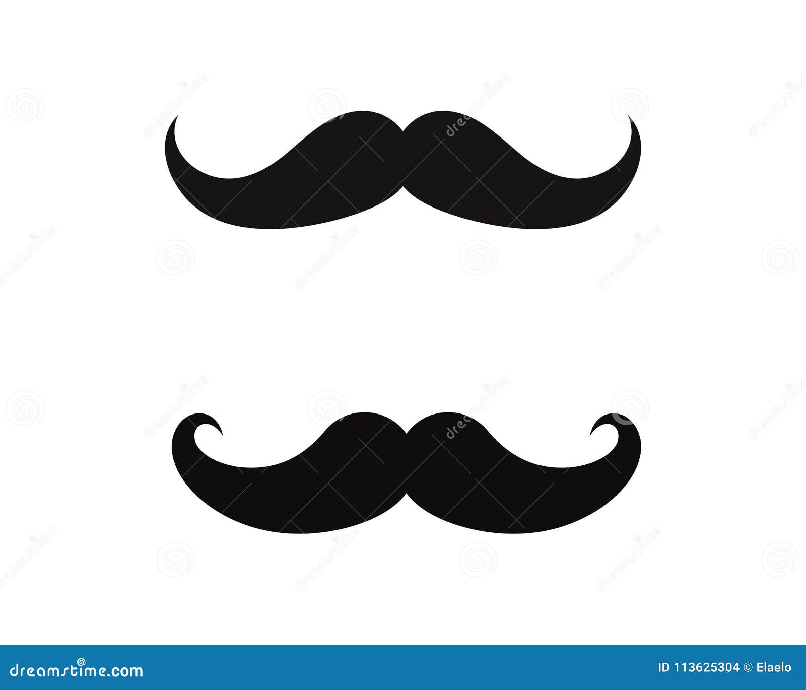 Mustache Icon Logo Template Stock Vector Illustration of human, flat 113625304