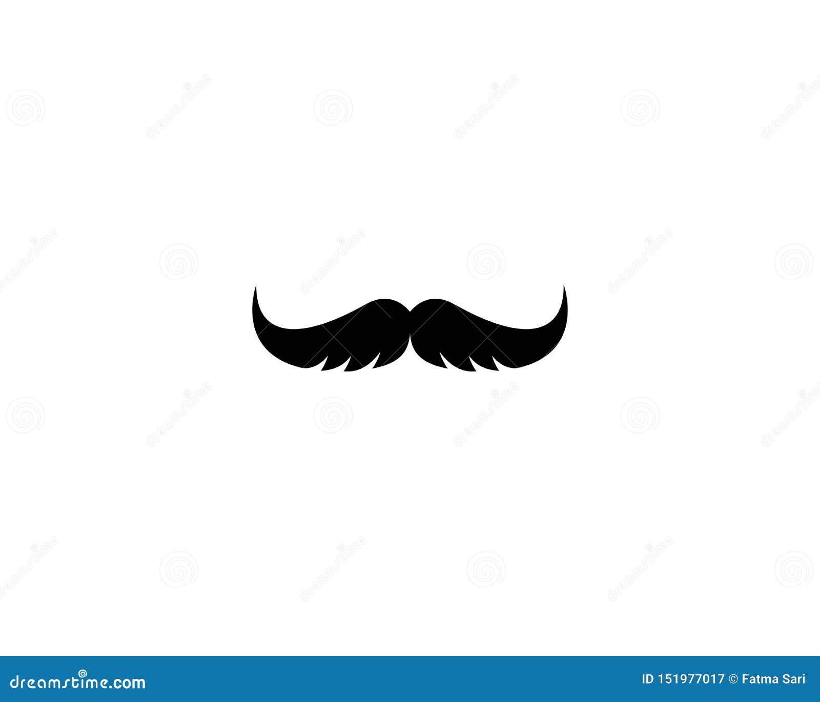 Mustache logo icon stock vector. Illustration of simple 151977017