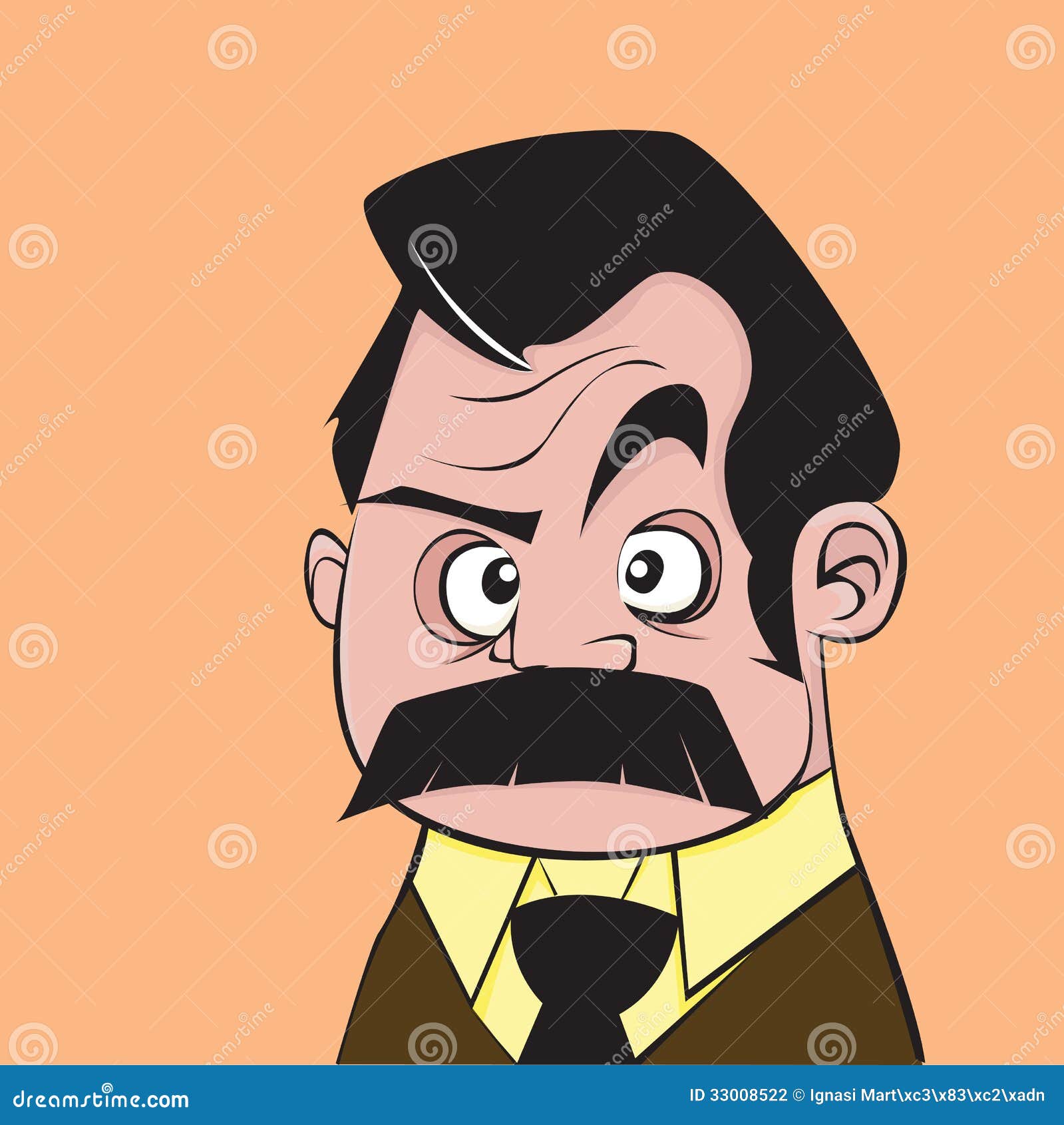 Mustache man stock vector. Image of executive, graphic - 33008522