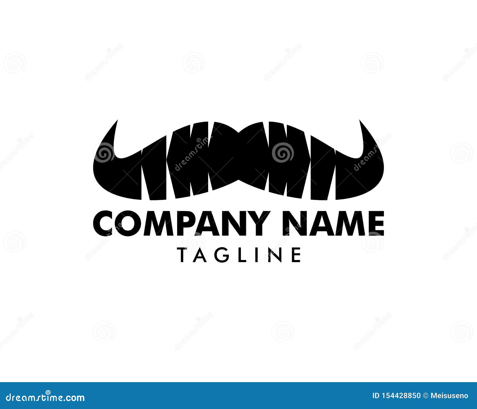 Mustache Man Logo Template Design Stock Vector Illustration of beard