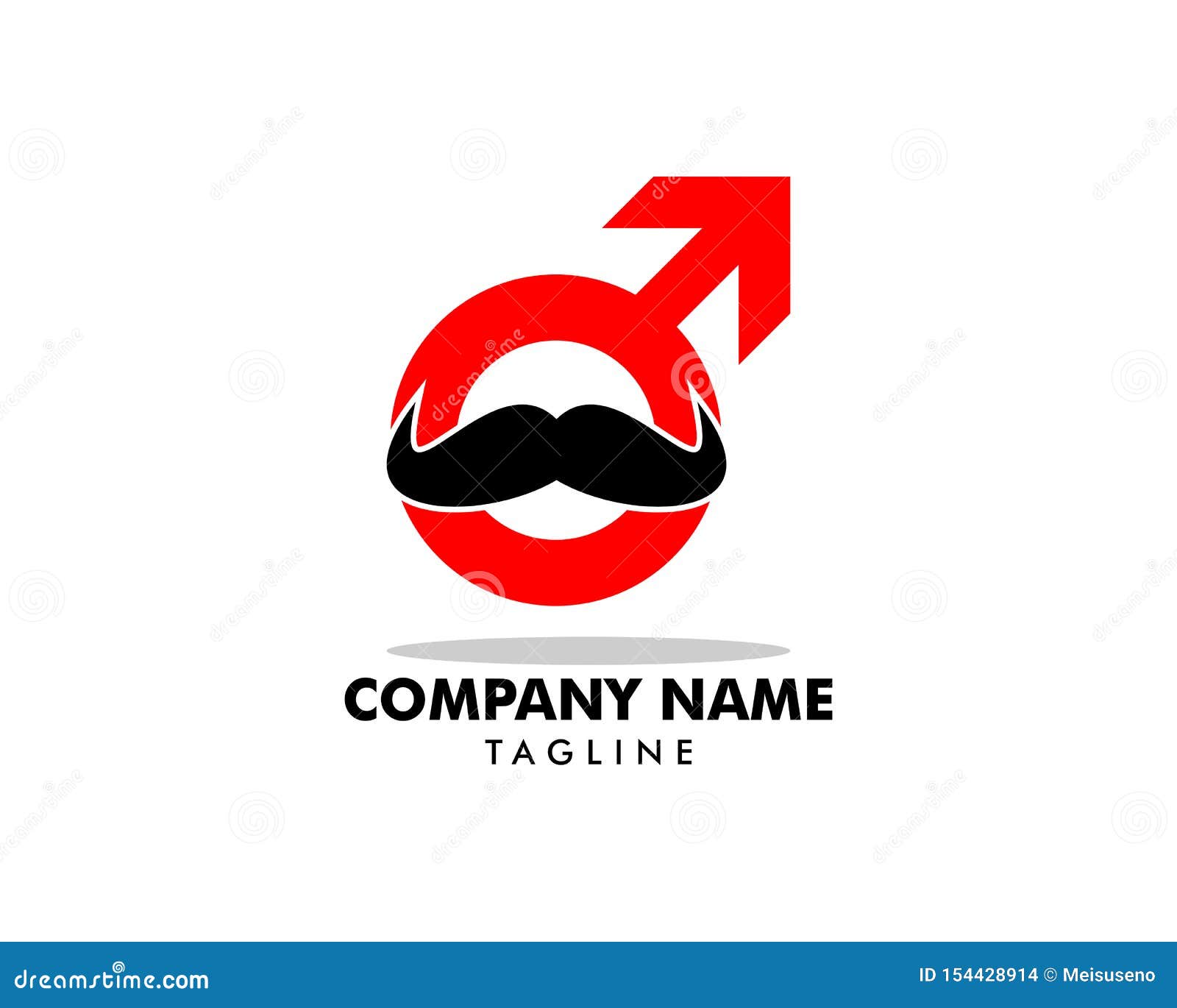 Mustache Man Logo Template Design Stock Vector Illustration of