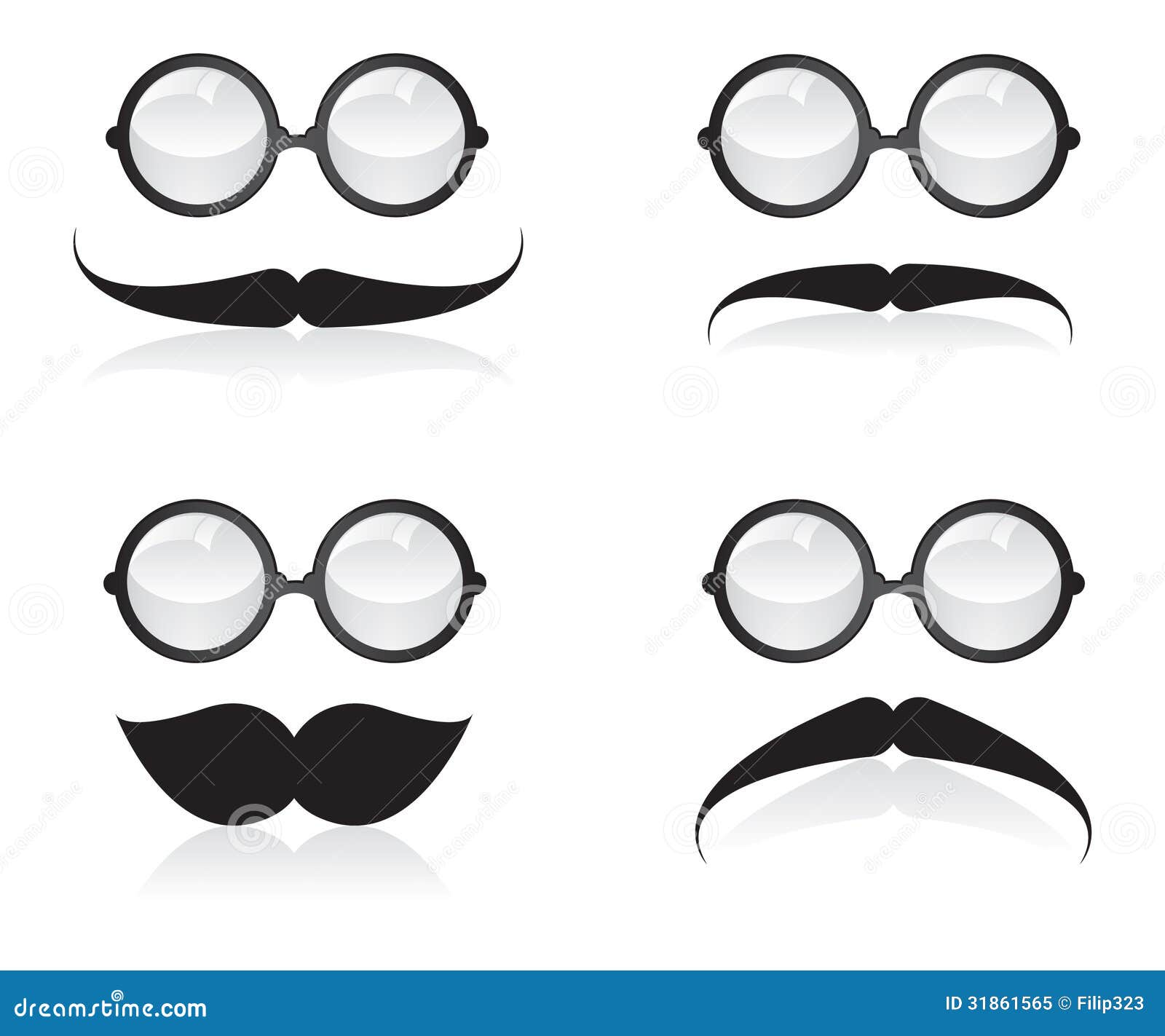 Mustache and Sunglasses Illustration Stock Vector Illustration of design, geek 31861565