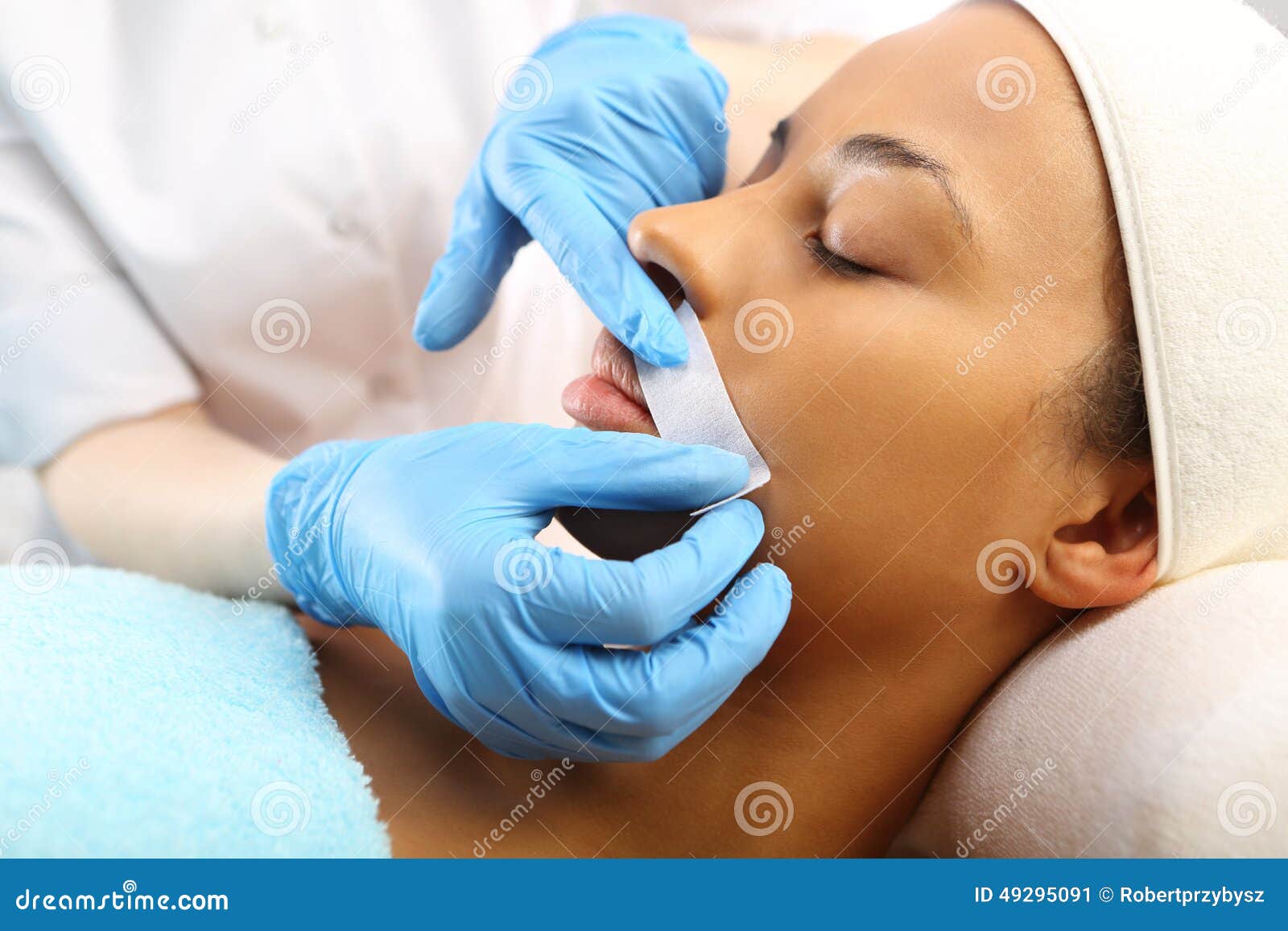 mustache wax depilation, beauty salon