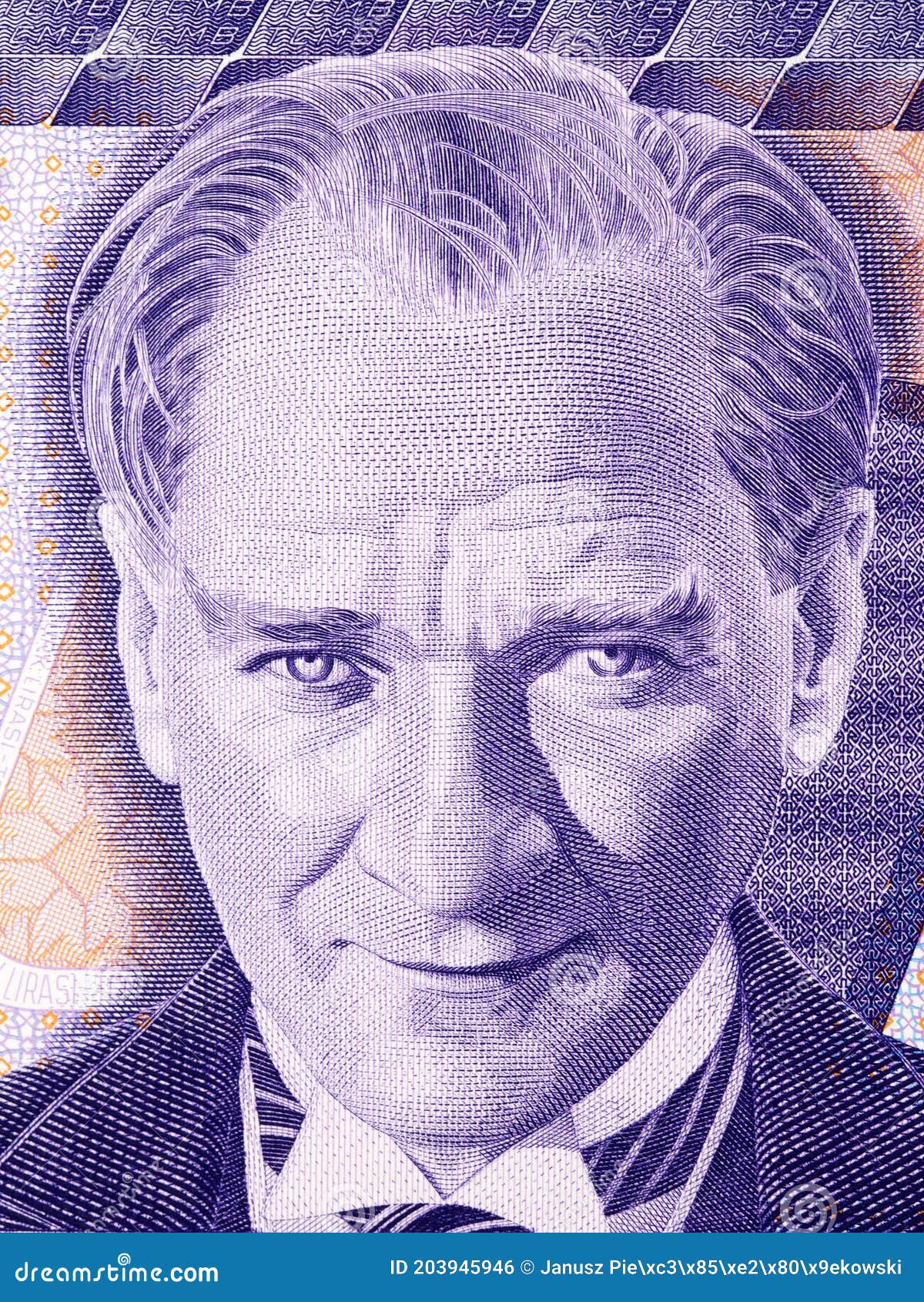 mustafa kemal ataturk a portrait from turkish money
