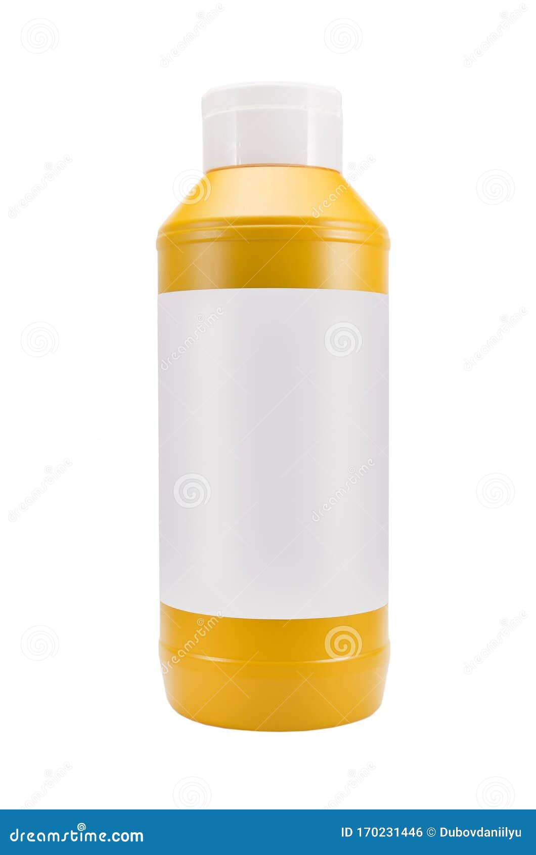 Mustard Bottle with Empty Label, Copyspace Stock Photo Image of
