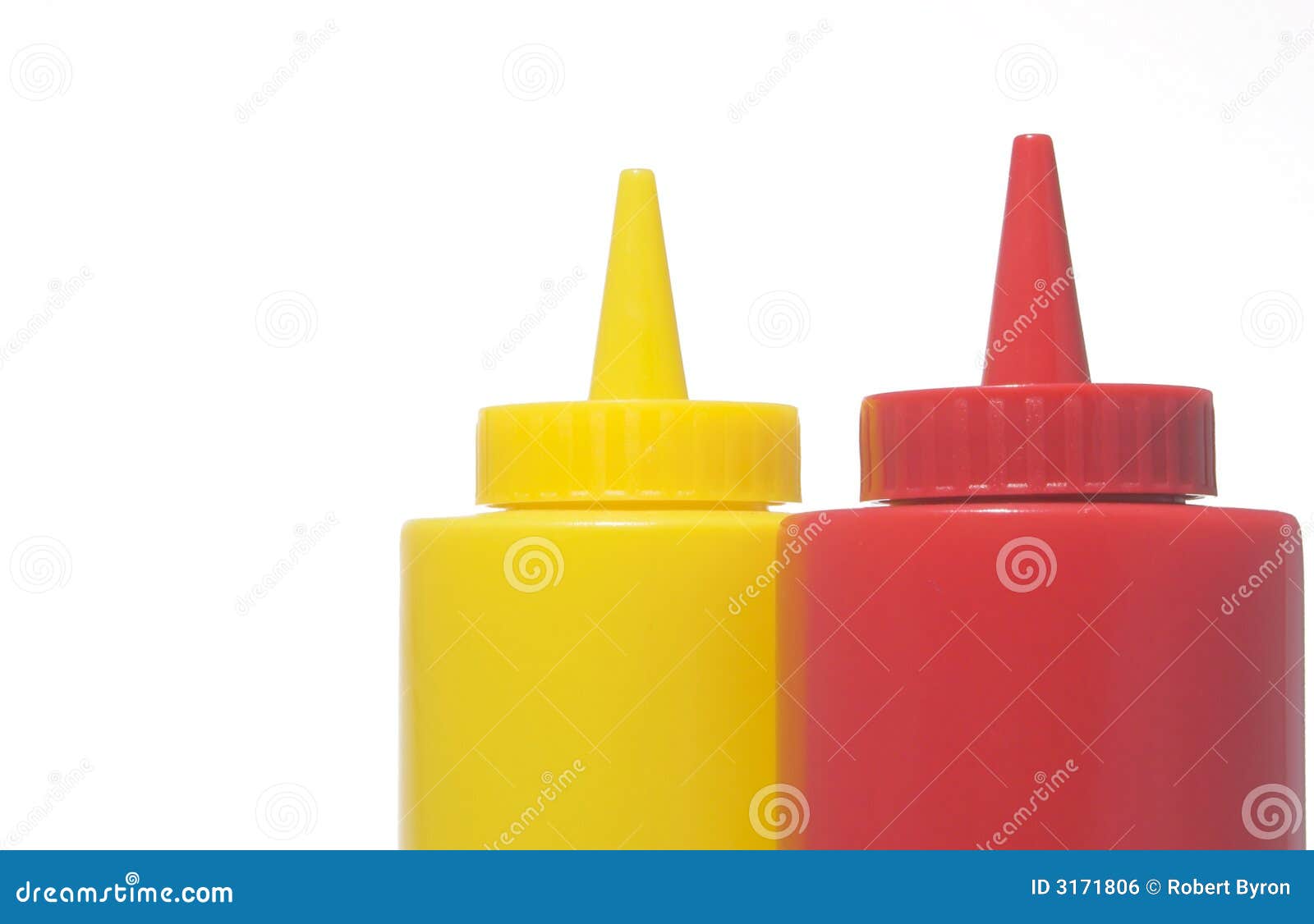Mustard and Ketchup Bottles Stock Photo Image of catsup, squeeze 3171806