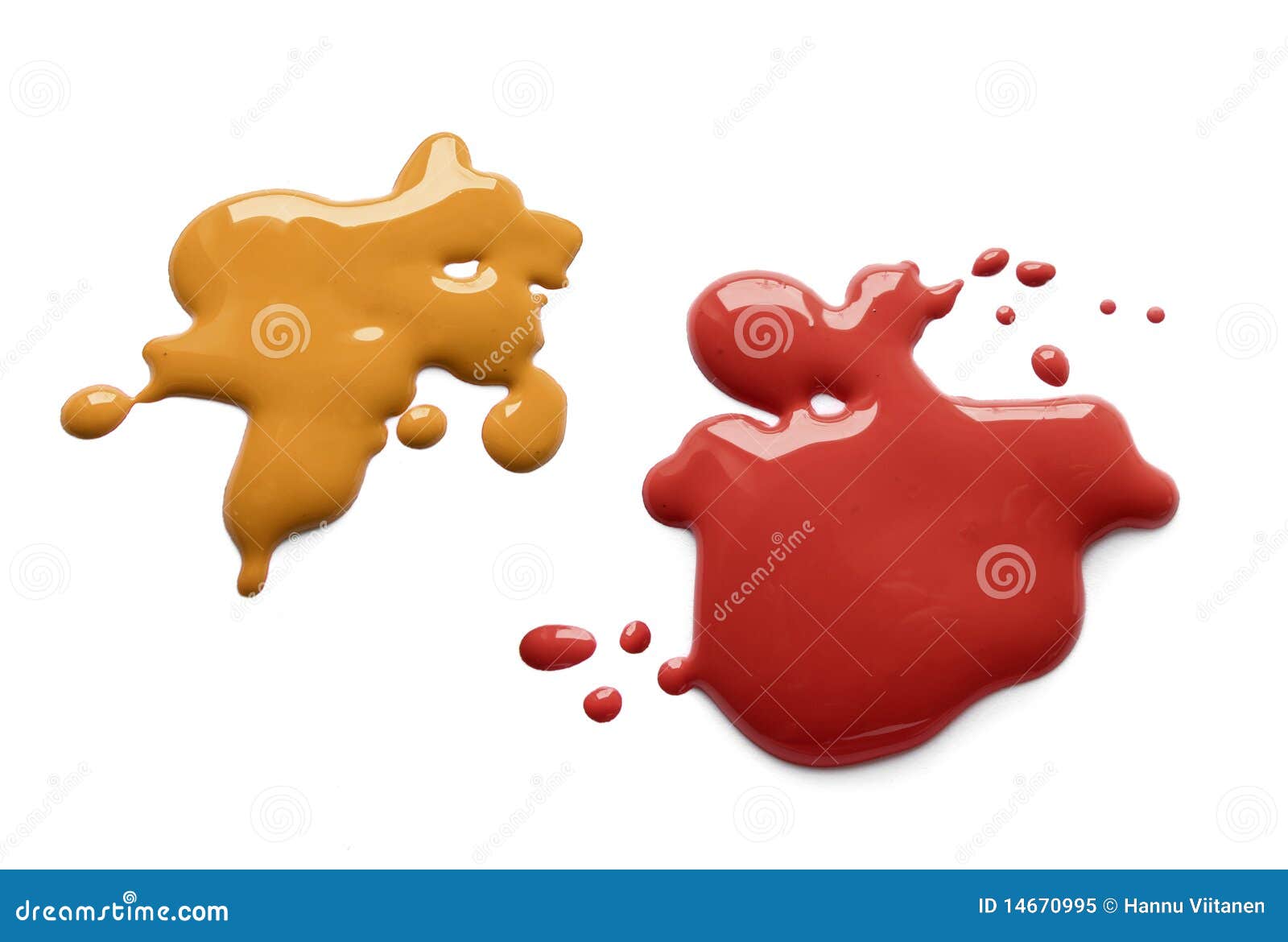 Mustard and ketchup splash stock image. Image of spice 14670995