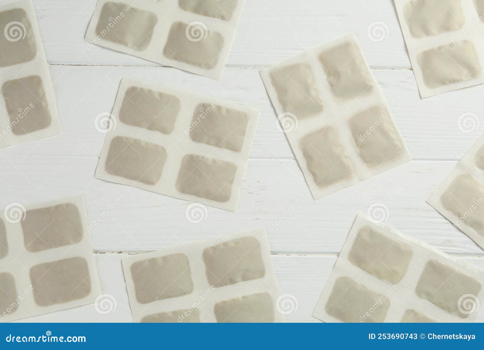Mustard Plasters on White Wooden Table, Flat Lay Stock Image Image of