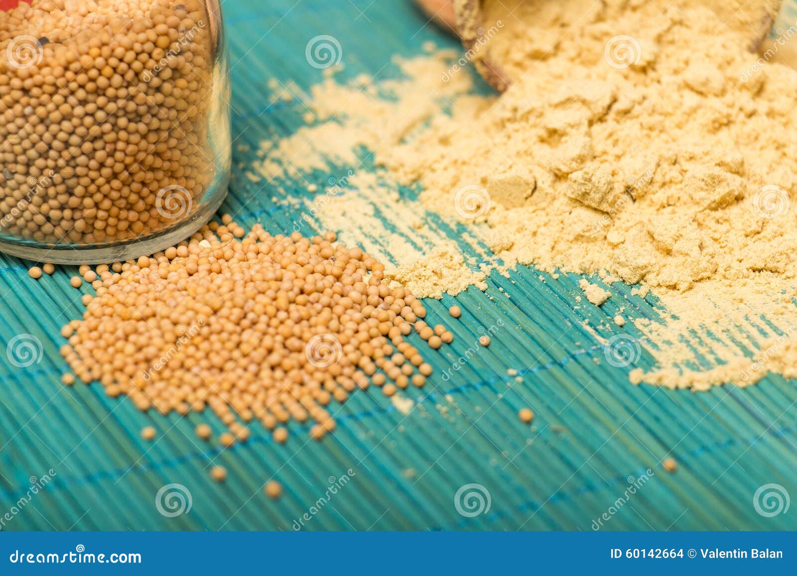 Mustard powder and seeds stock photo. Image of culture 60142664