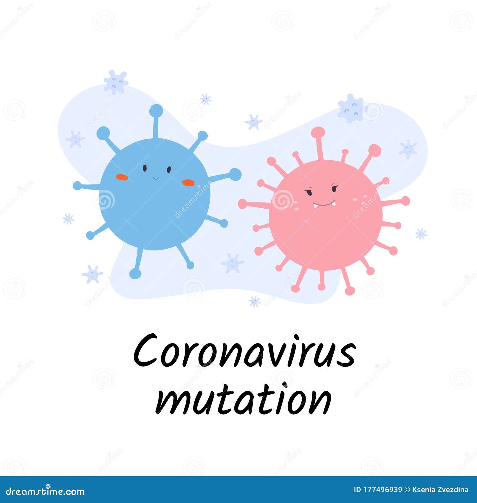 Mutaciones De Coronavirus Covid19 Cepa De Virus Tipos De Ncov Lindo  Ilustración De Dibujos Animados Personajes Vectores Aislados Ilustración  del Vector - Ilustración de peligro, bacterias: 177496939