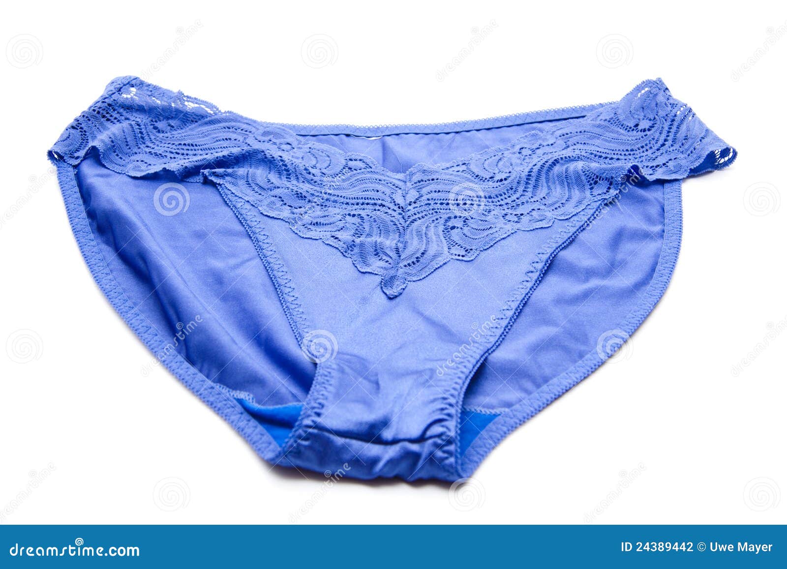 Mutande blu delle signore fotografia stock. Immagine di giuntura - 24389442
