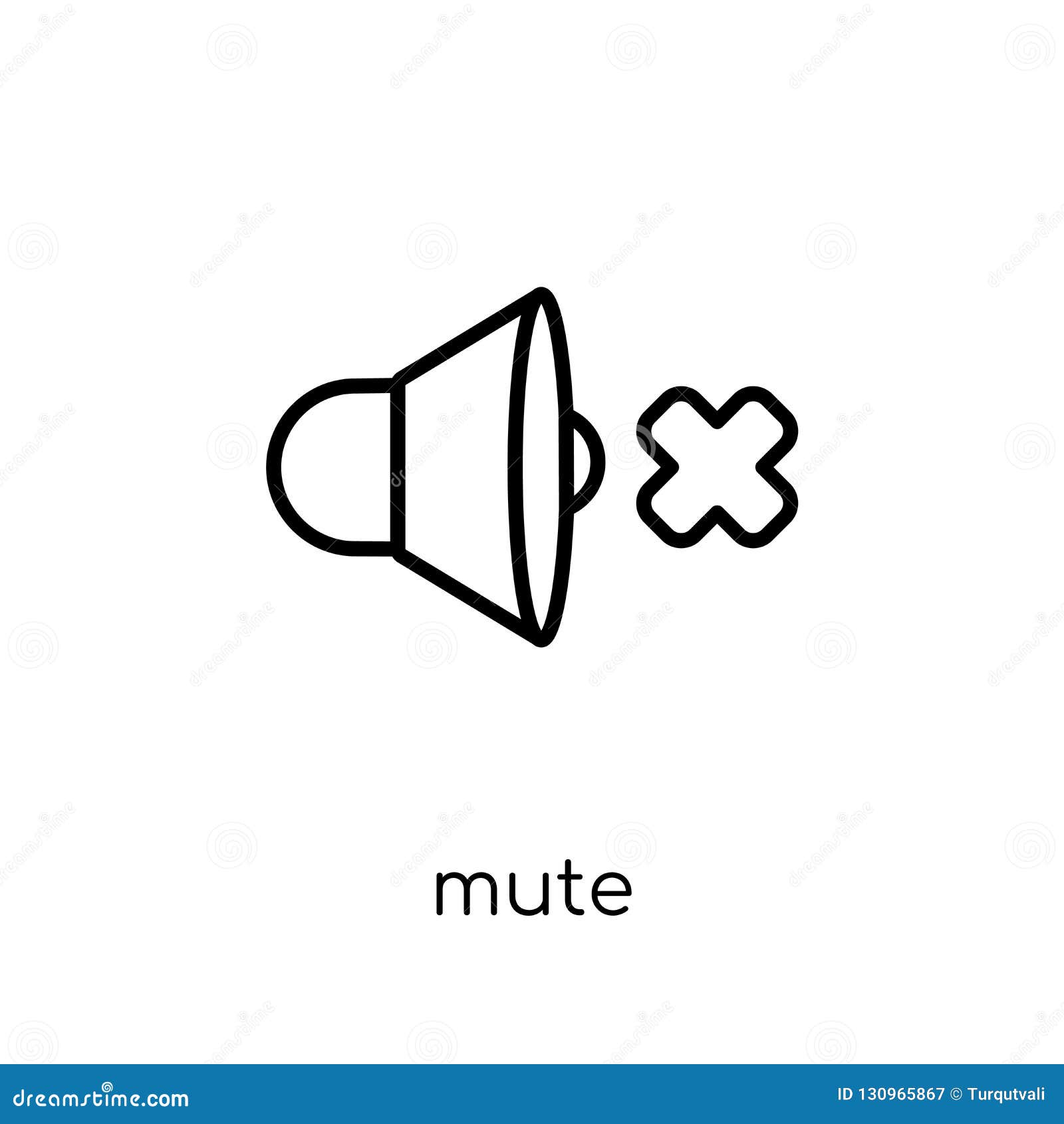 Mute icon from collection. stock vector. Illustration of