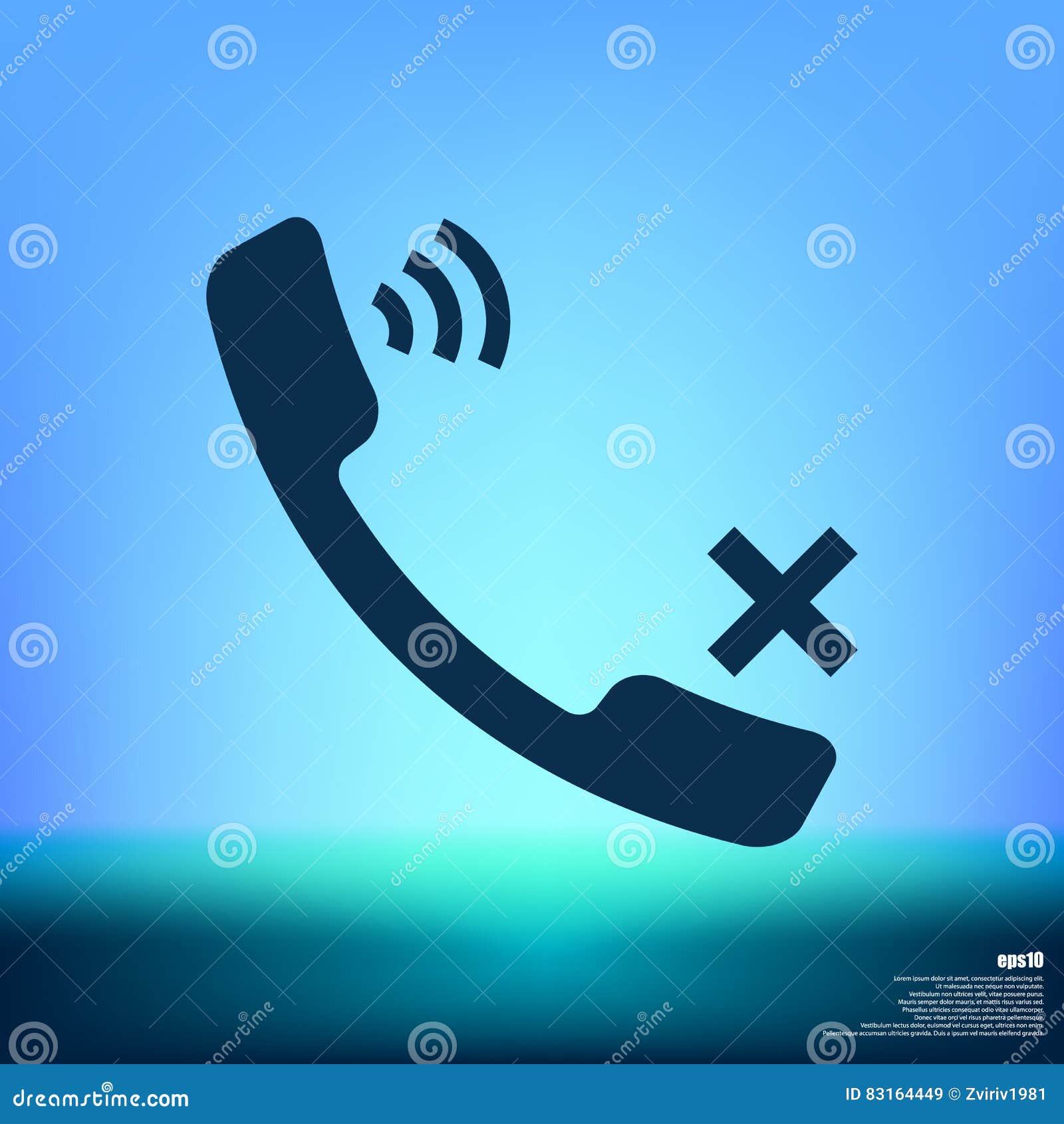 Mute Up the Microphone Flat Icon Stock Illustration Illustration of