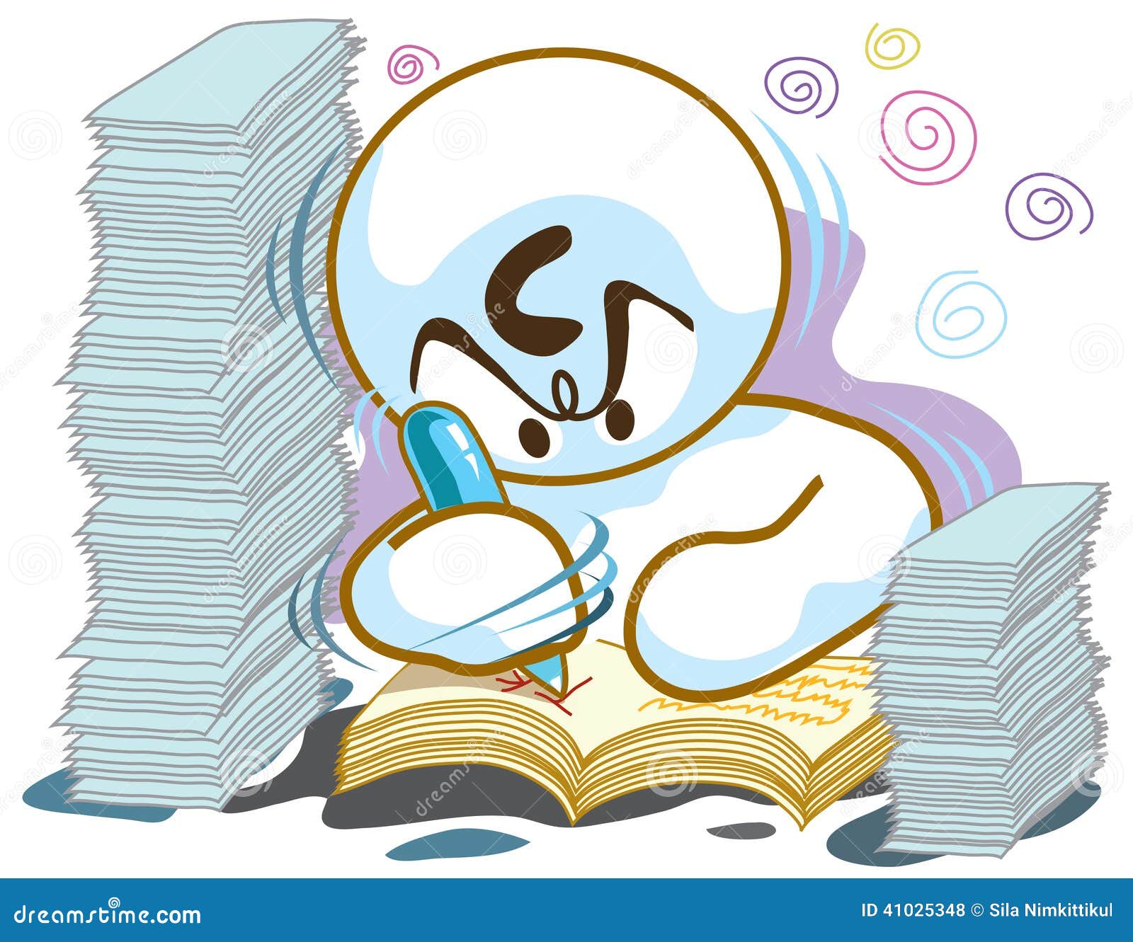 Muy ocupado ilustración del vector. Ilustración de libro 41025348