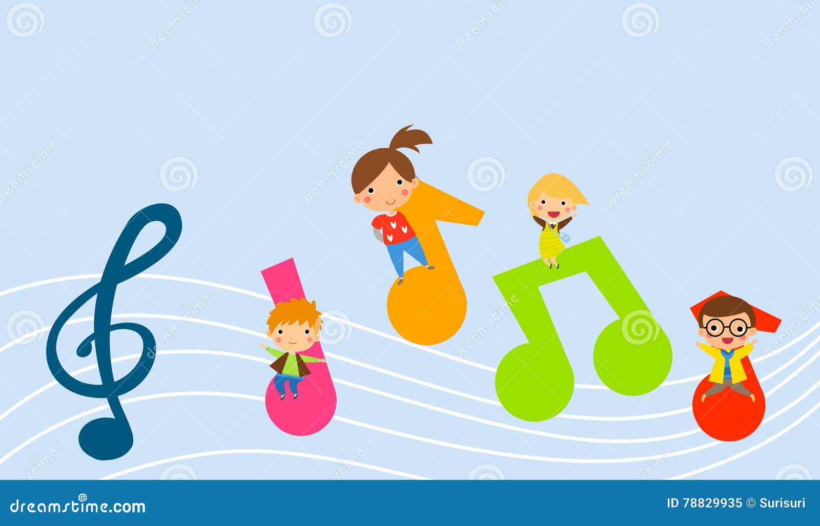 Klap Cusco Uitverkoop Muziek en kinderen vector illustratie. Illustration of jongen - 78829935