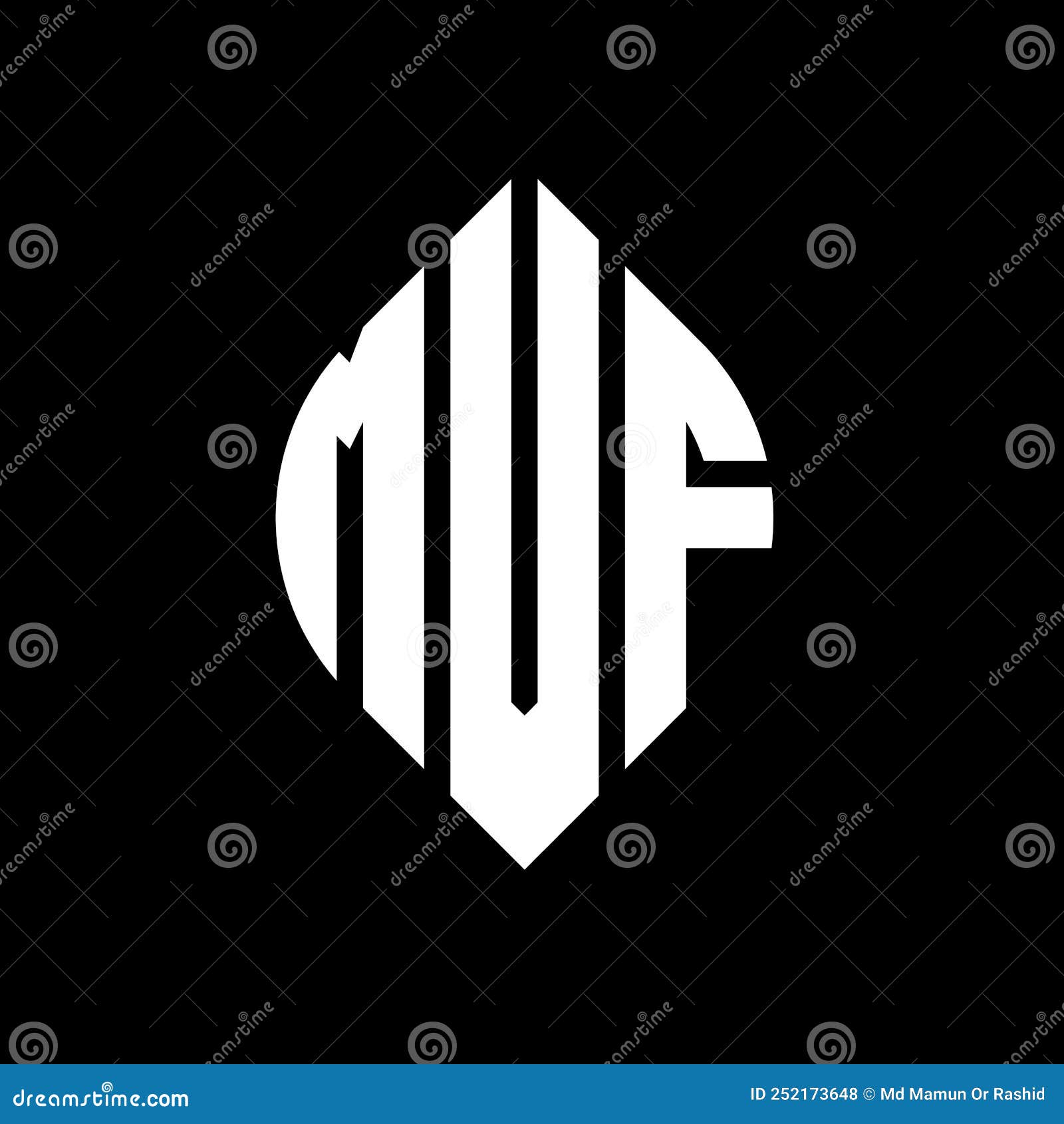 MVF Circle Letter Logo Design with Circle and Ellipse Shape. MVF