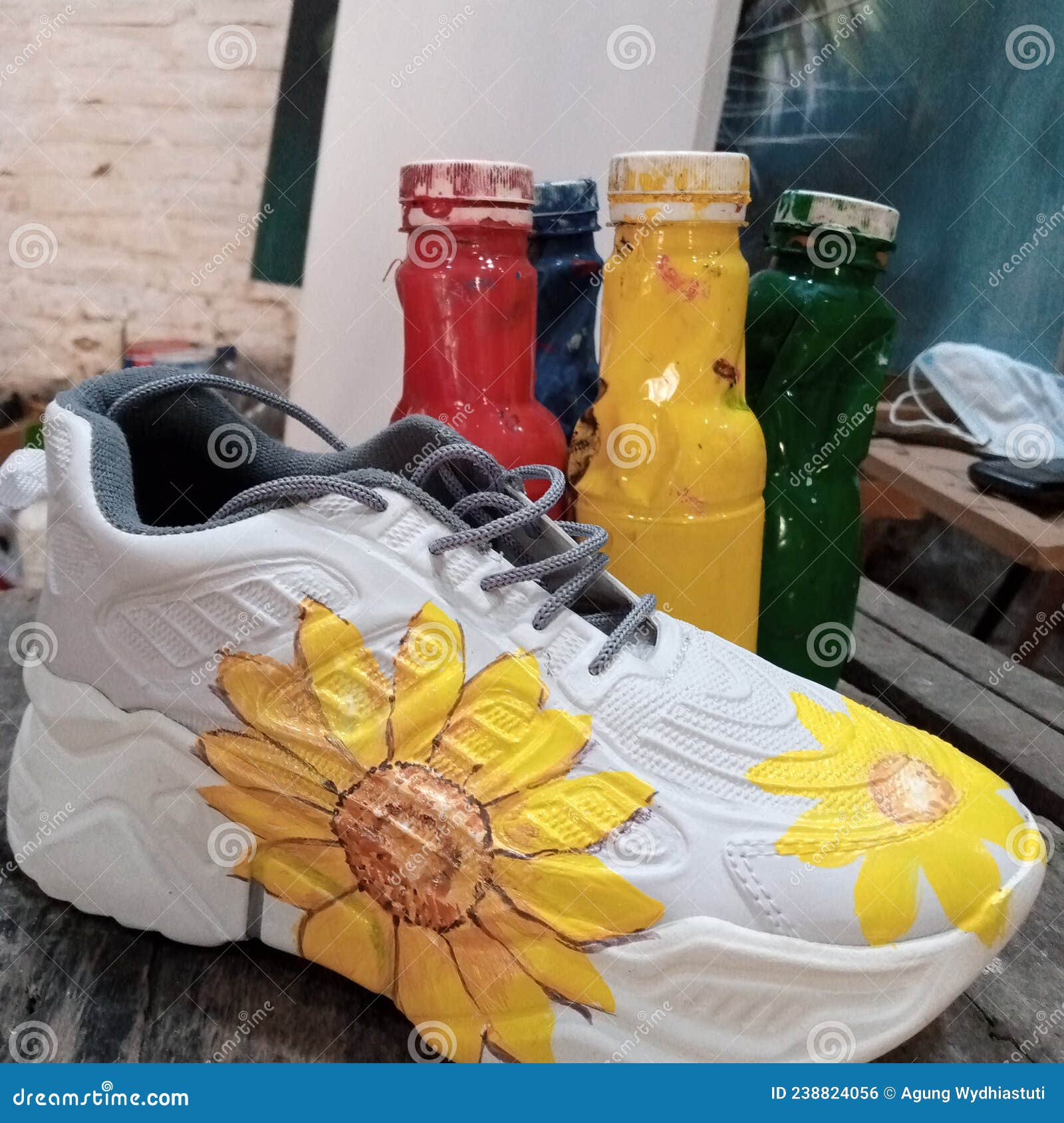 My Artwork Painting Shoe Acrylic on Shoe Stock Photo Image of acrylic