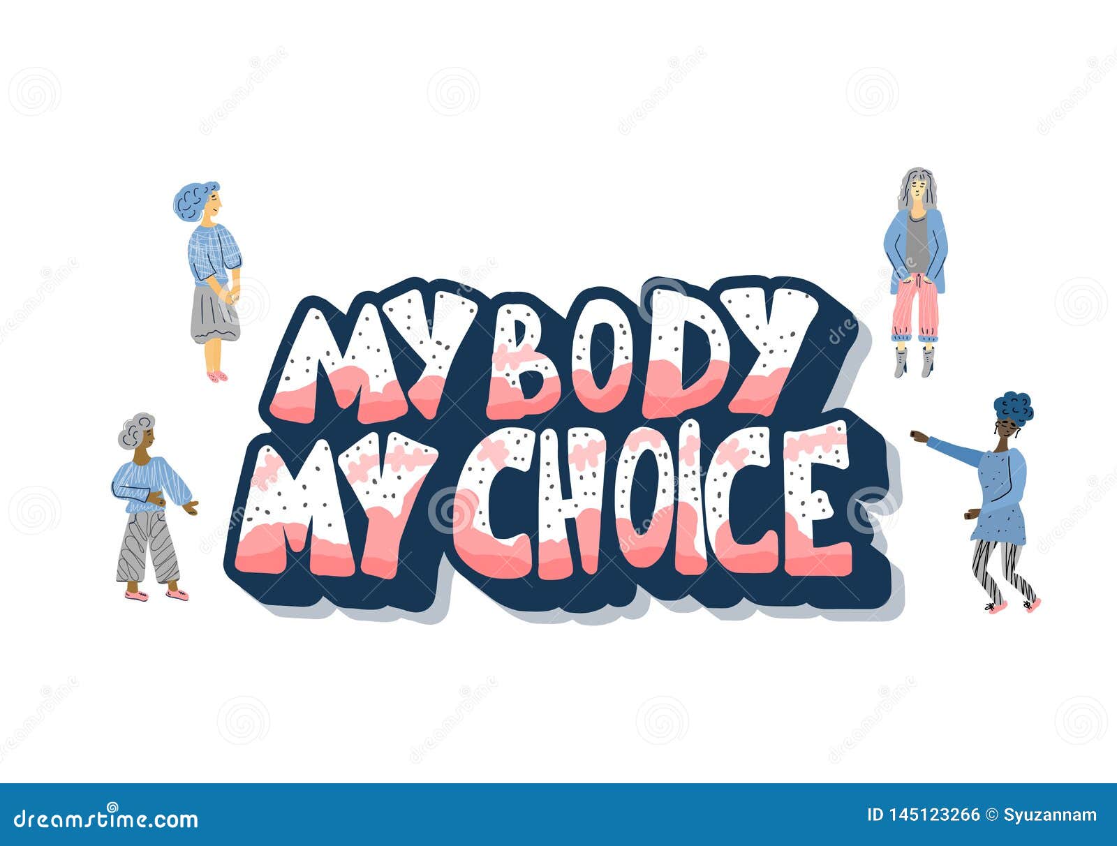 My Body My Choice. Uterus With Flowers, Female Reproductive System