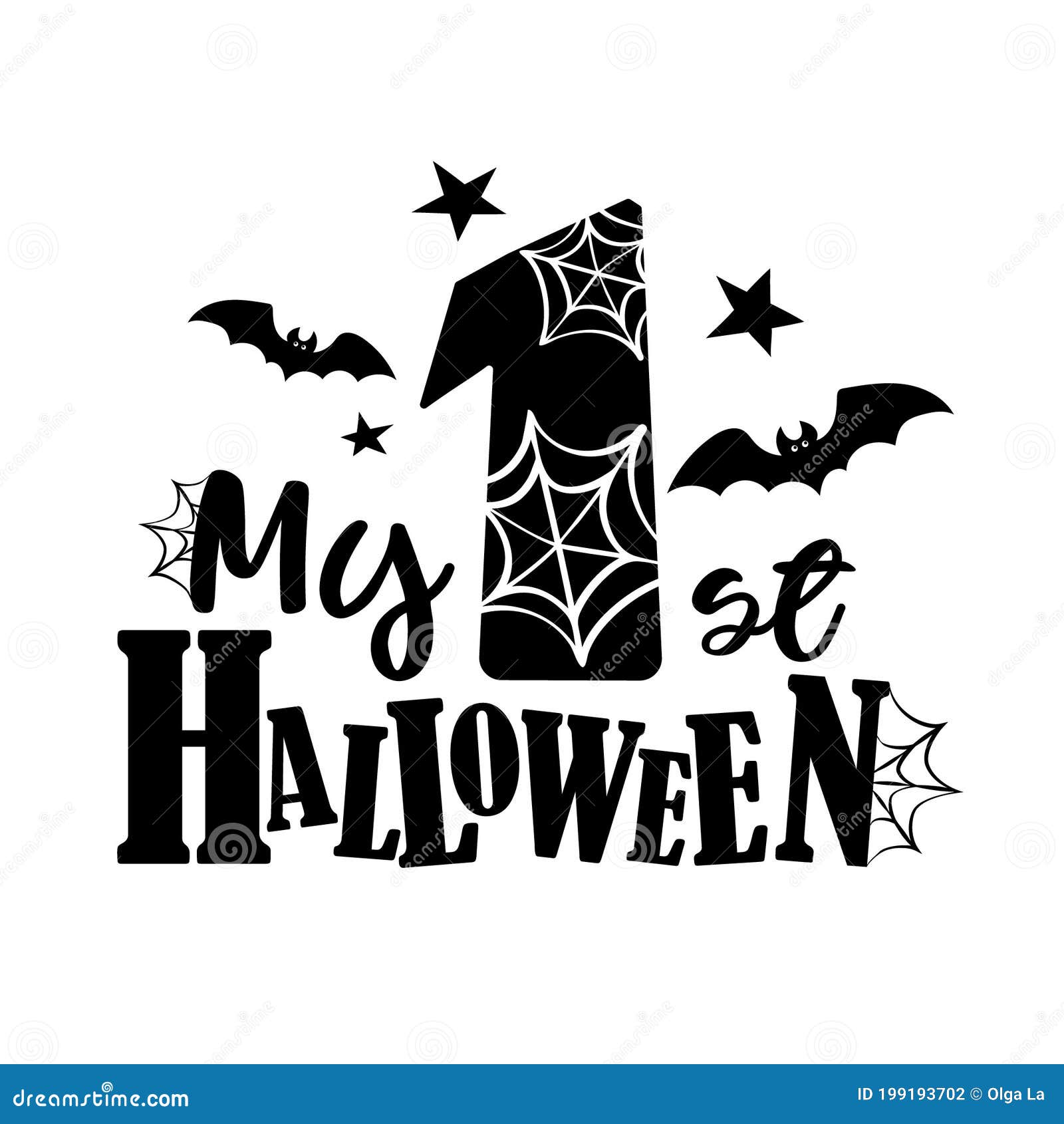 My First Halloween, Baby`s 1st Halloween Stock Vector Illustration of