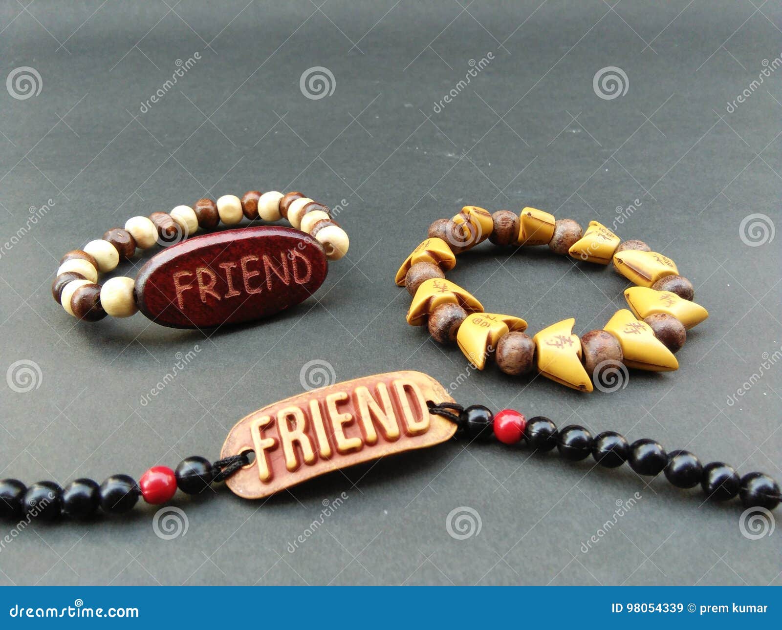 Rubber Bracelets For Best Friends Friendship Day Greeting Card Happy  Holiday Of Amity Three Multicolored Silicone Wristbands On White Background  Stock Illustration  Download Image Now  iStock