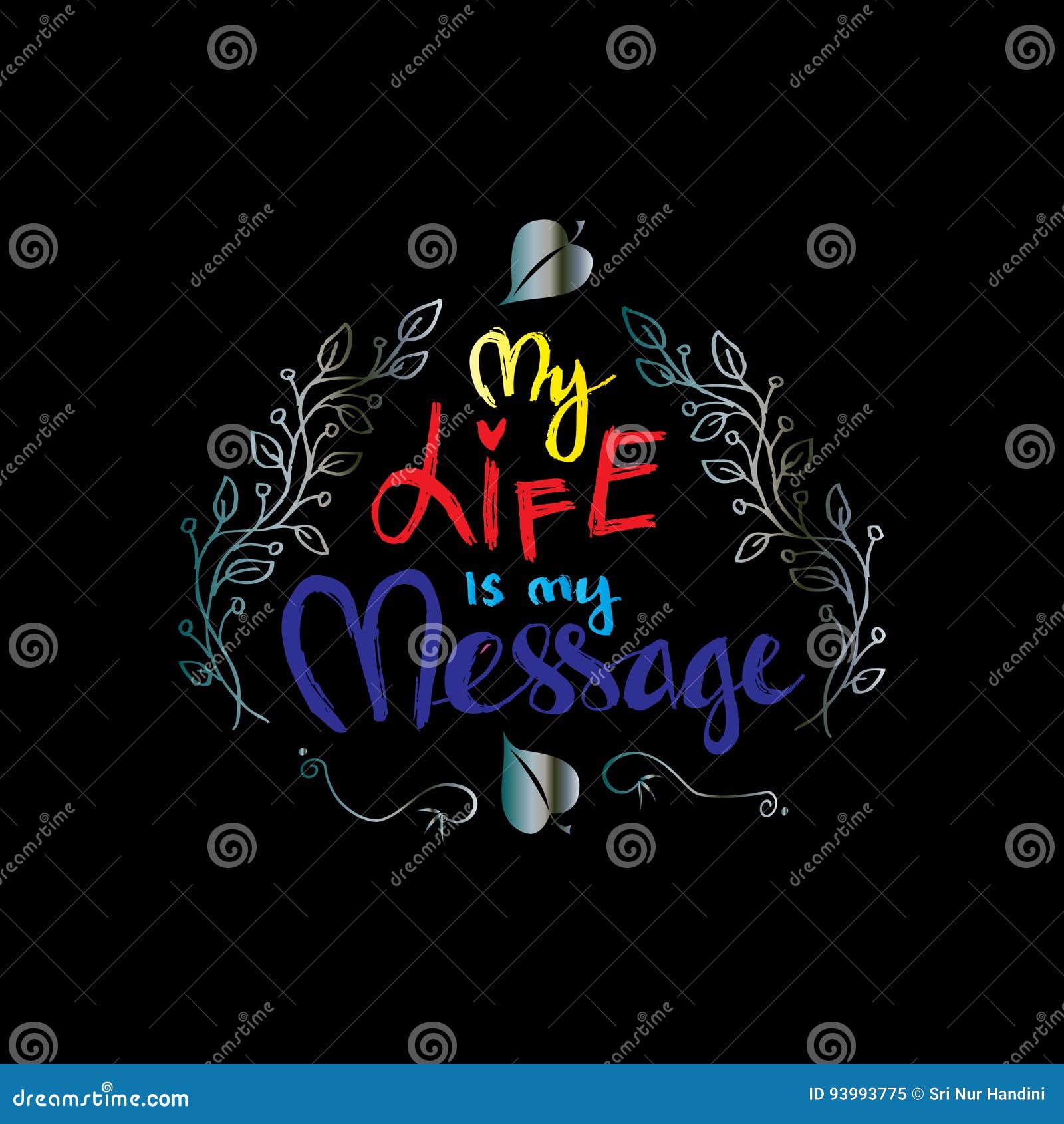 My Life Is My Message. Inspirational Motivating Quotes By Mahatma