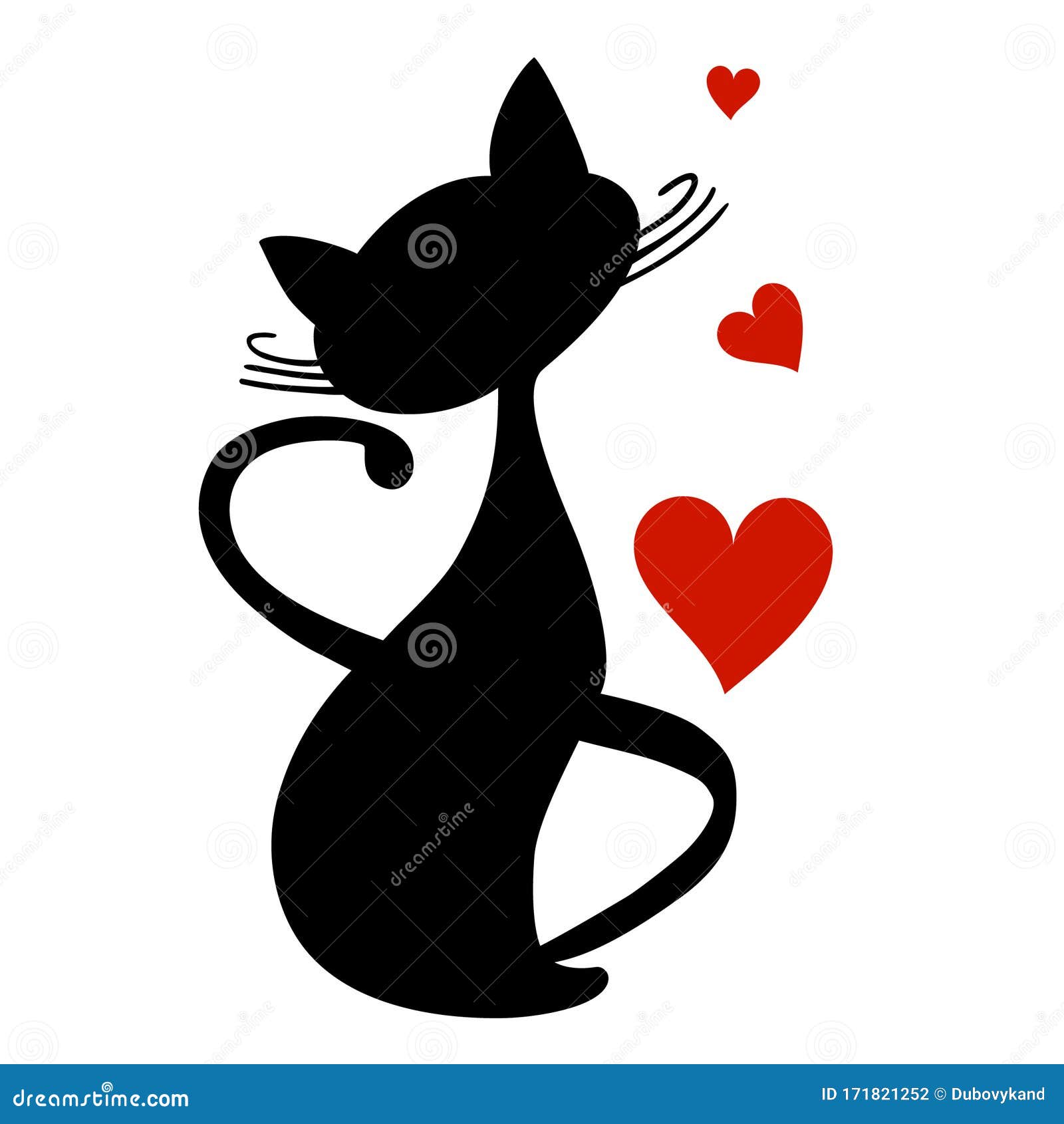 I love my cat icon isolated on white background Vector Image