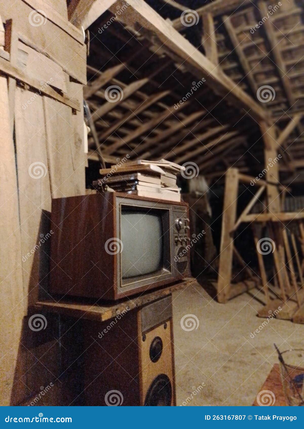 My Old Television and so Havy Book and Magazine Stock Image Image of