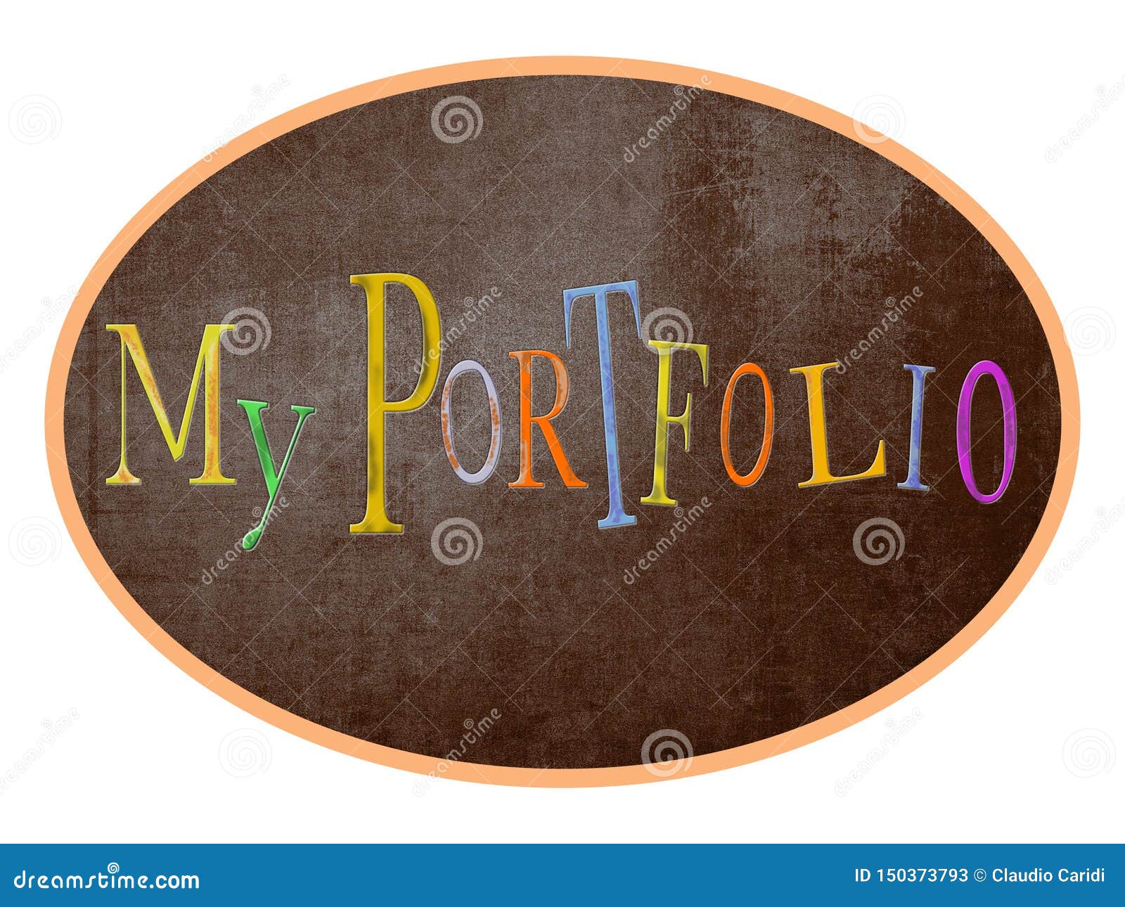 My Portfolio, Lettering for Blog, Shop, Banners Stock Illustration