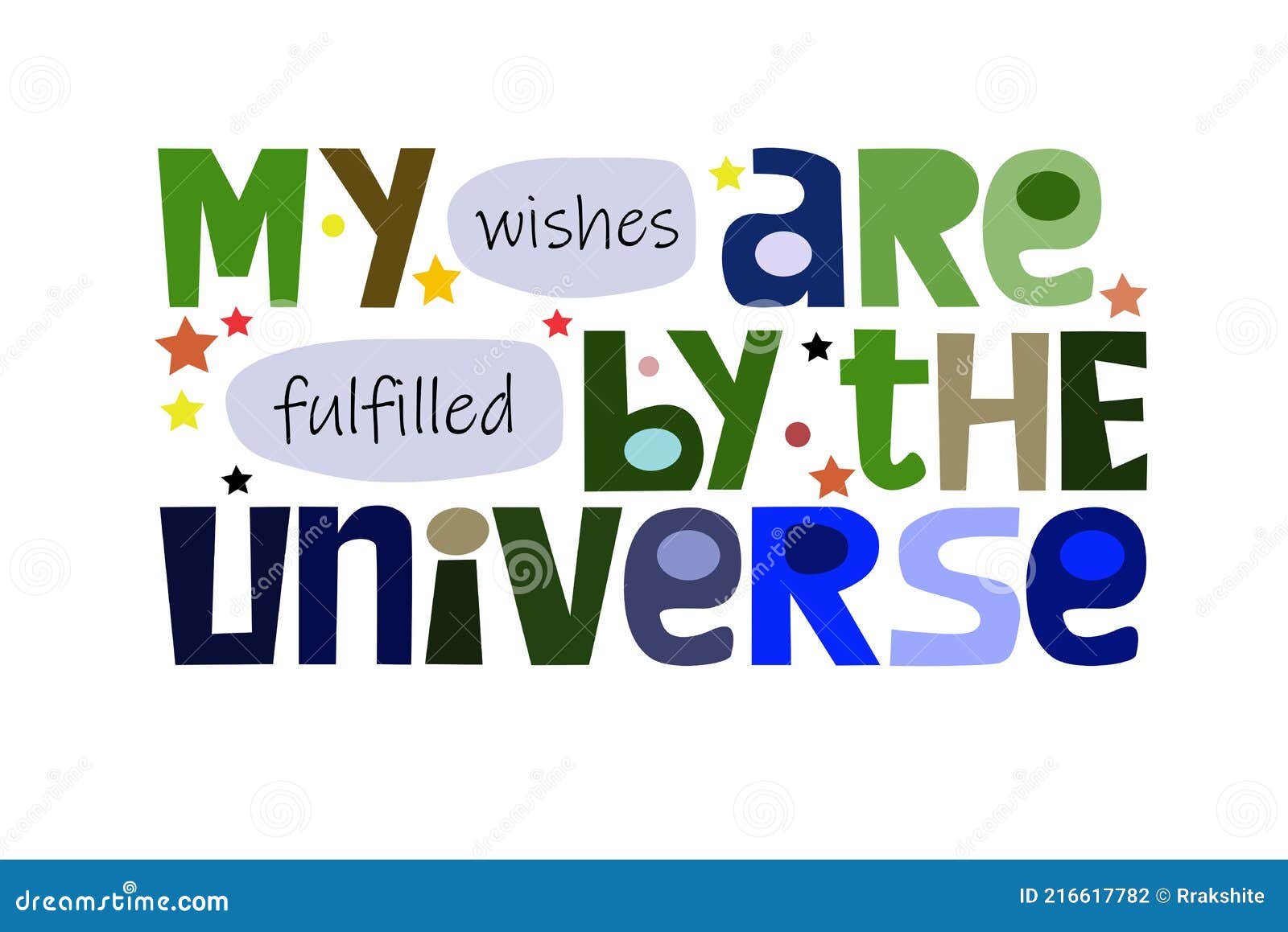 my wishes are fulfilled by the universe affirmations quote,