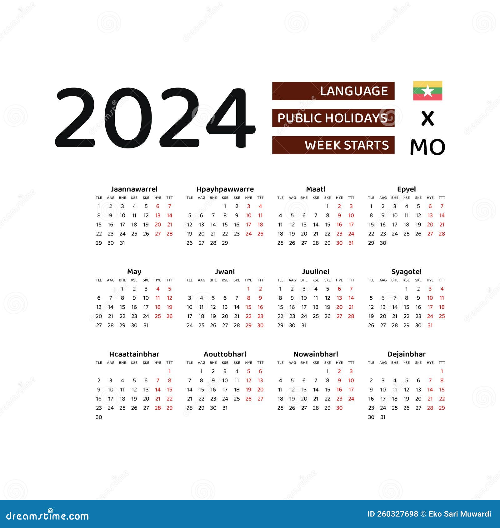 Myanmar Calendar 2025 Auria Carilyn