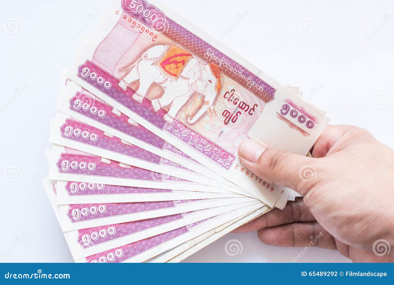 Myanmar kyat banknote stock photo. Image of asian, savings 65489292