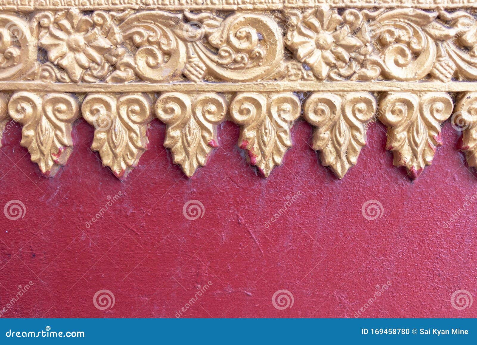 Myanmar Style Ornament Pattern Background. Stock Photo - Image of tung,  buddhist: 169458780