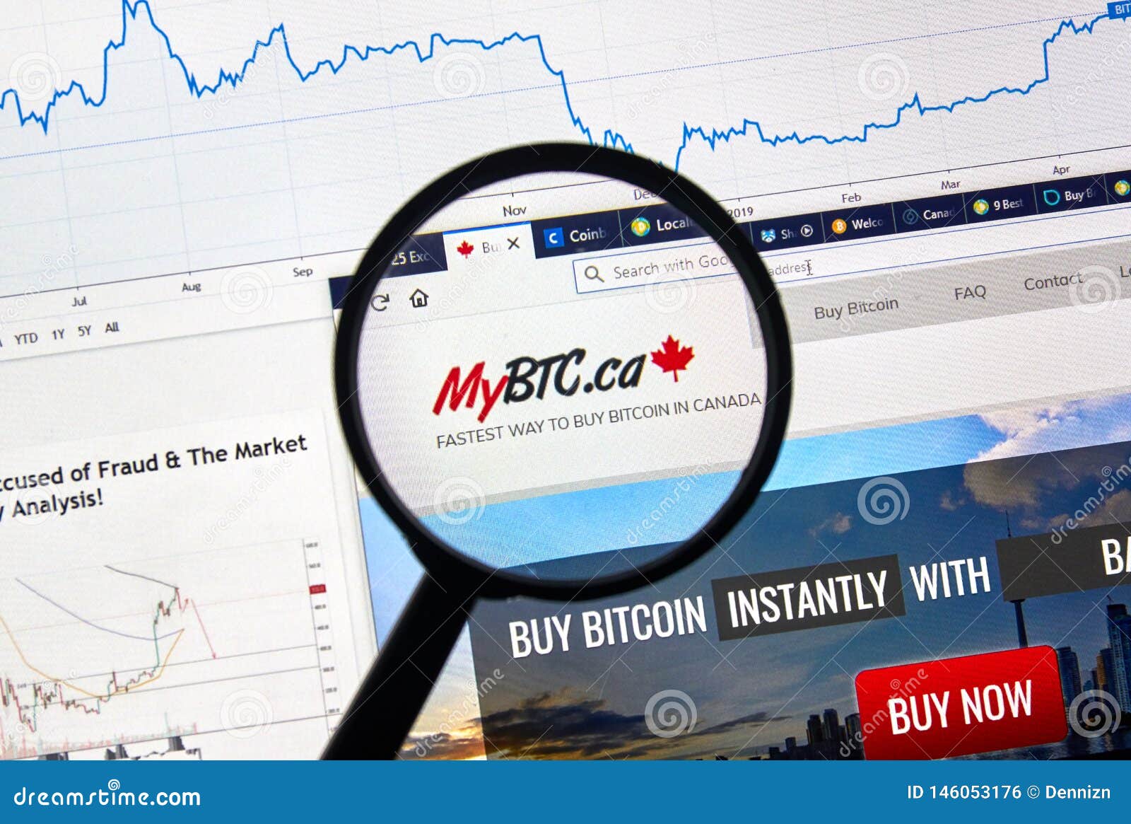 MyBTC.ca Cryptocurrency Exchange Site Editorial Photo ...