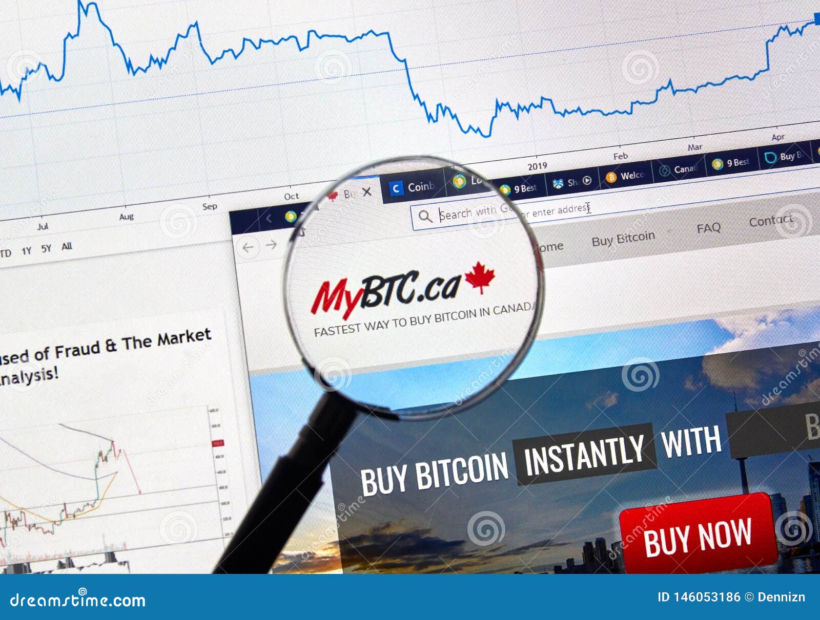 MyBTC.ca Cryptocurrency Exchange Site Editorial Photo ...