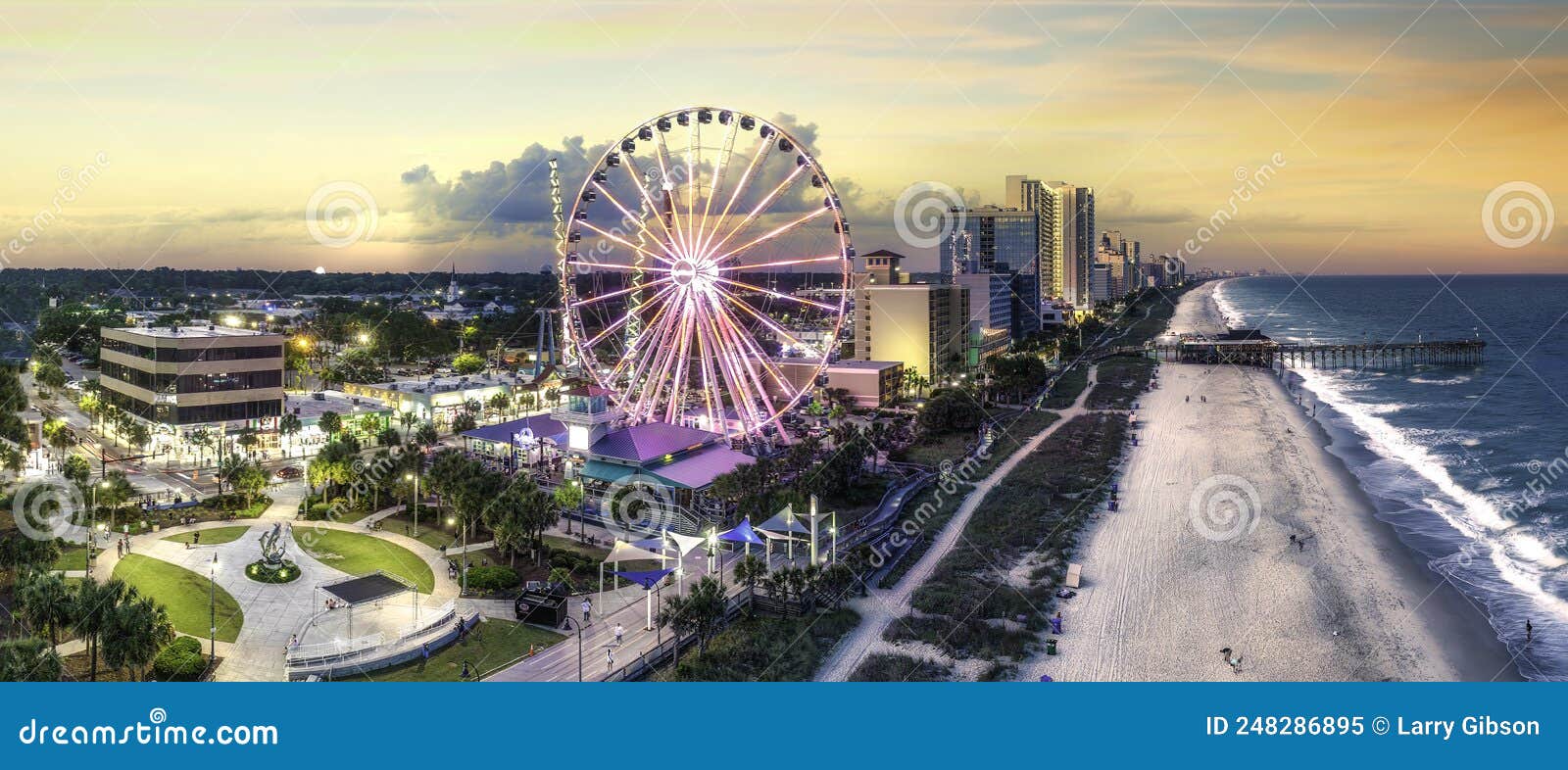 Myrtle Beach Sunset stock image. Image of evening, atlantic 248286895
