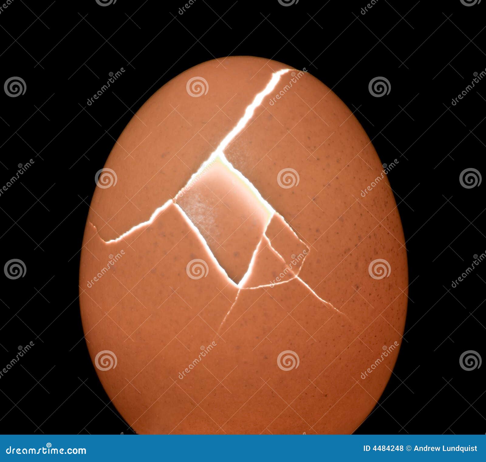 mysterious egg cracking with light