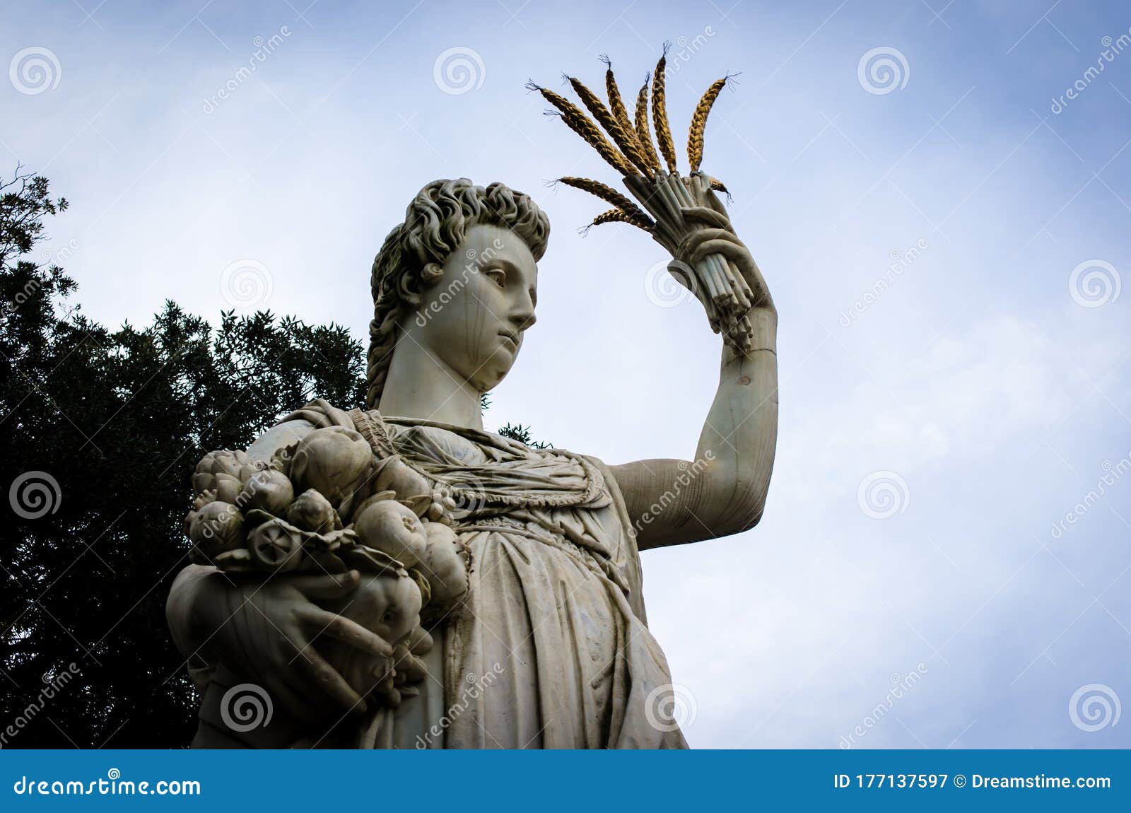 opi goddess of abundance in the garden of boboli in florence italy