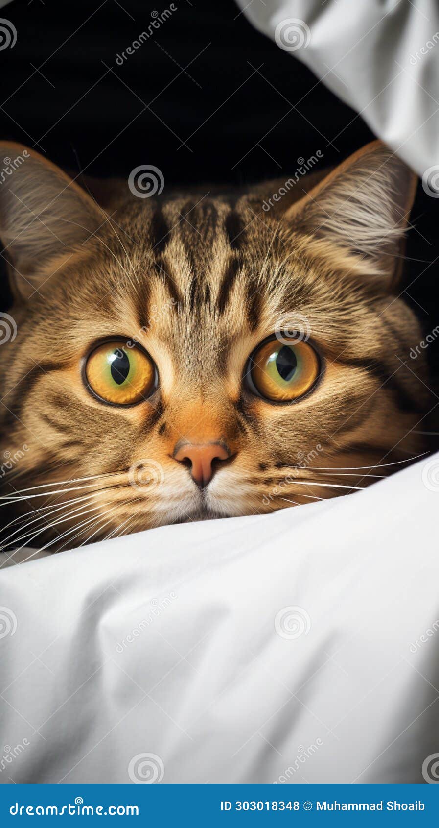 mysterious gaze fold eared cats half muzzle peeks from behind a cabinet